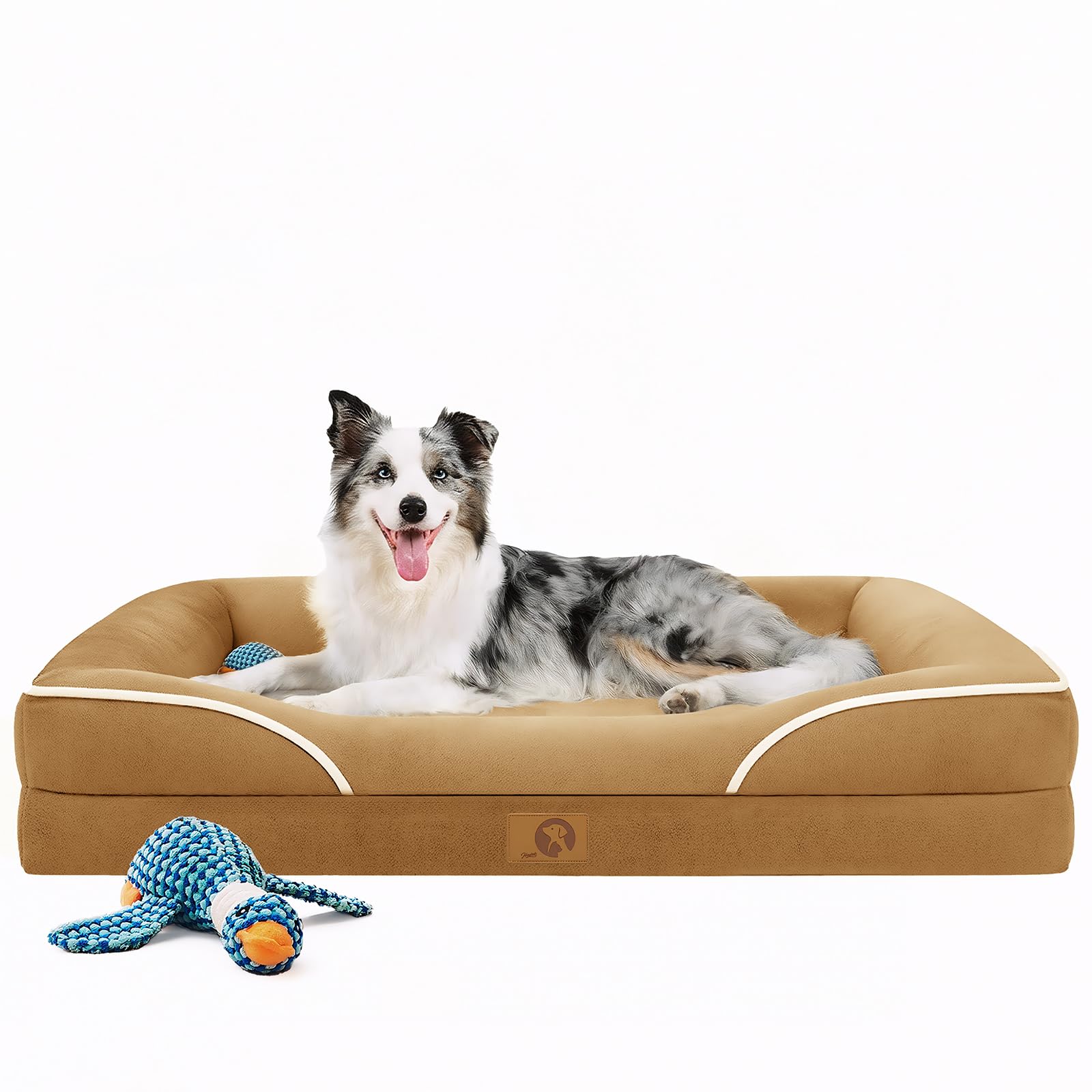 Cama Homemate para perro grande con soporte ortopédico y funda lavable