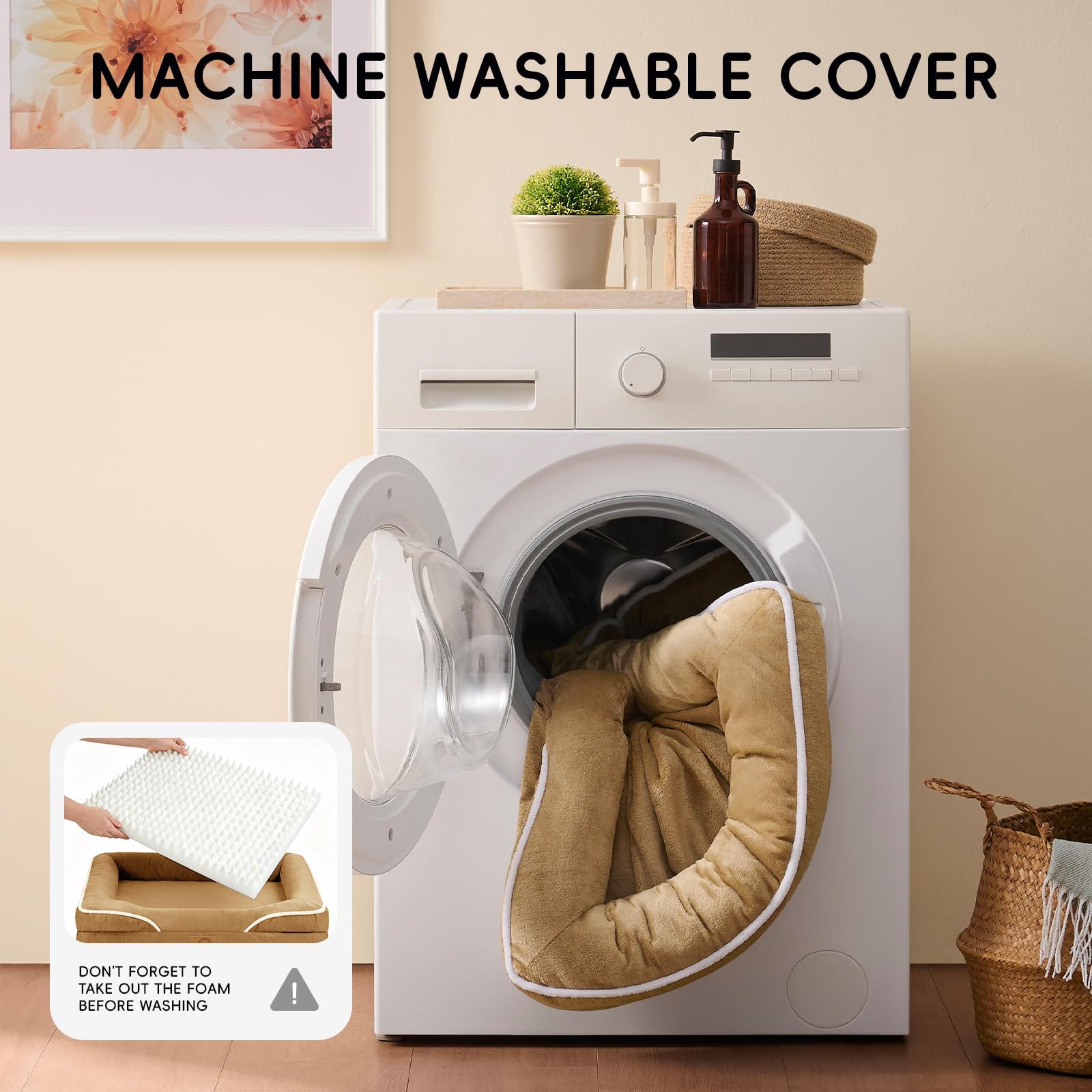 Homemate funda-lavable-cama facilita lavado y olor fresco