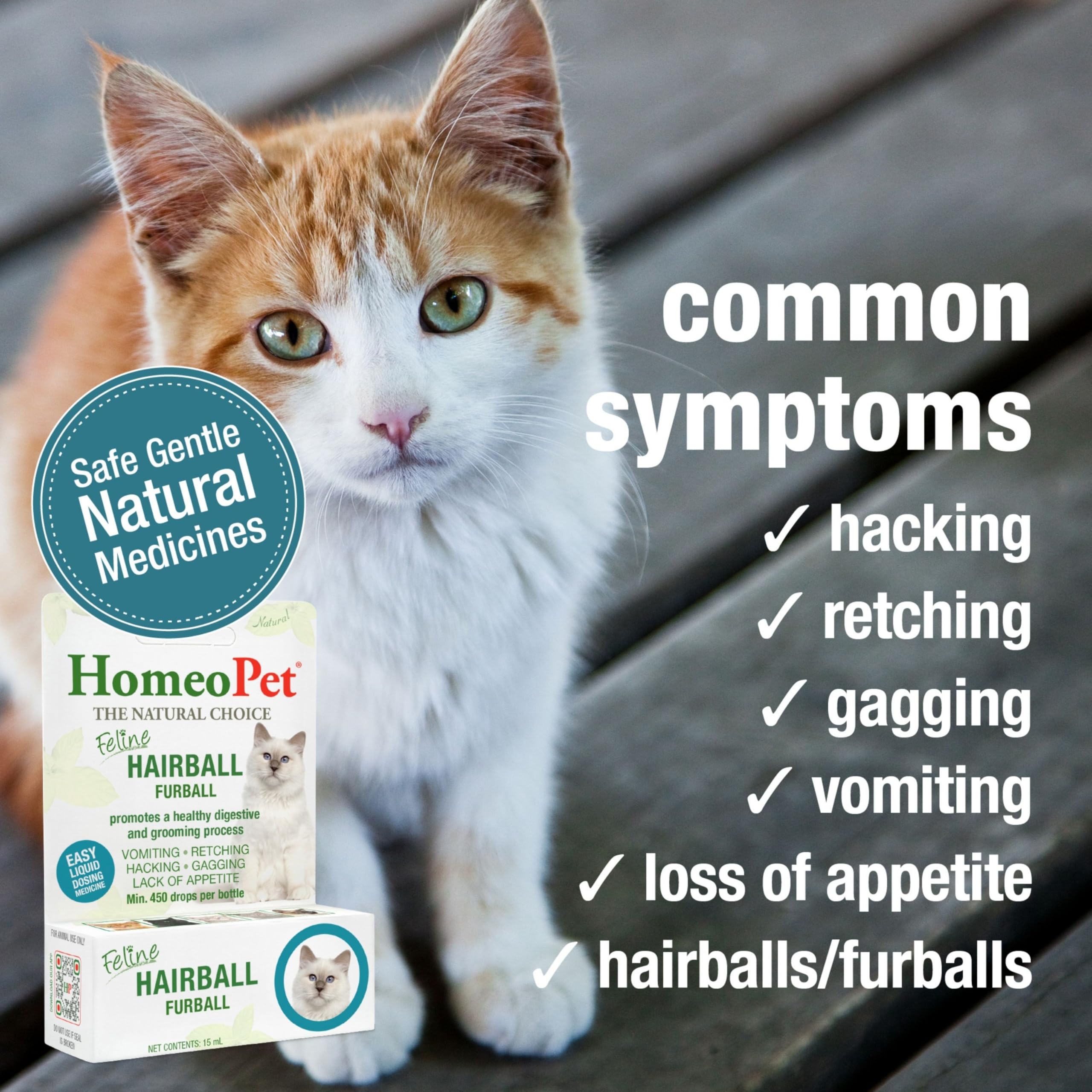 Dosis en agua con HomeoPet Feline Furball para gatos