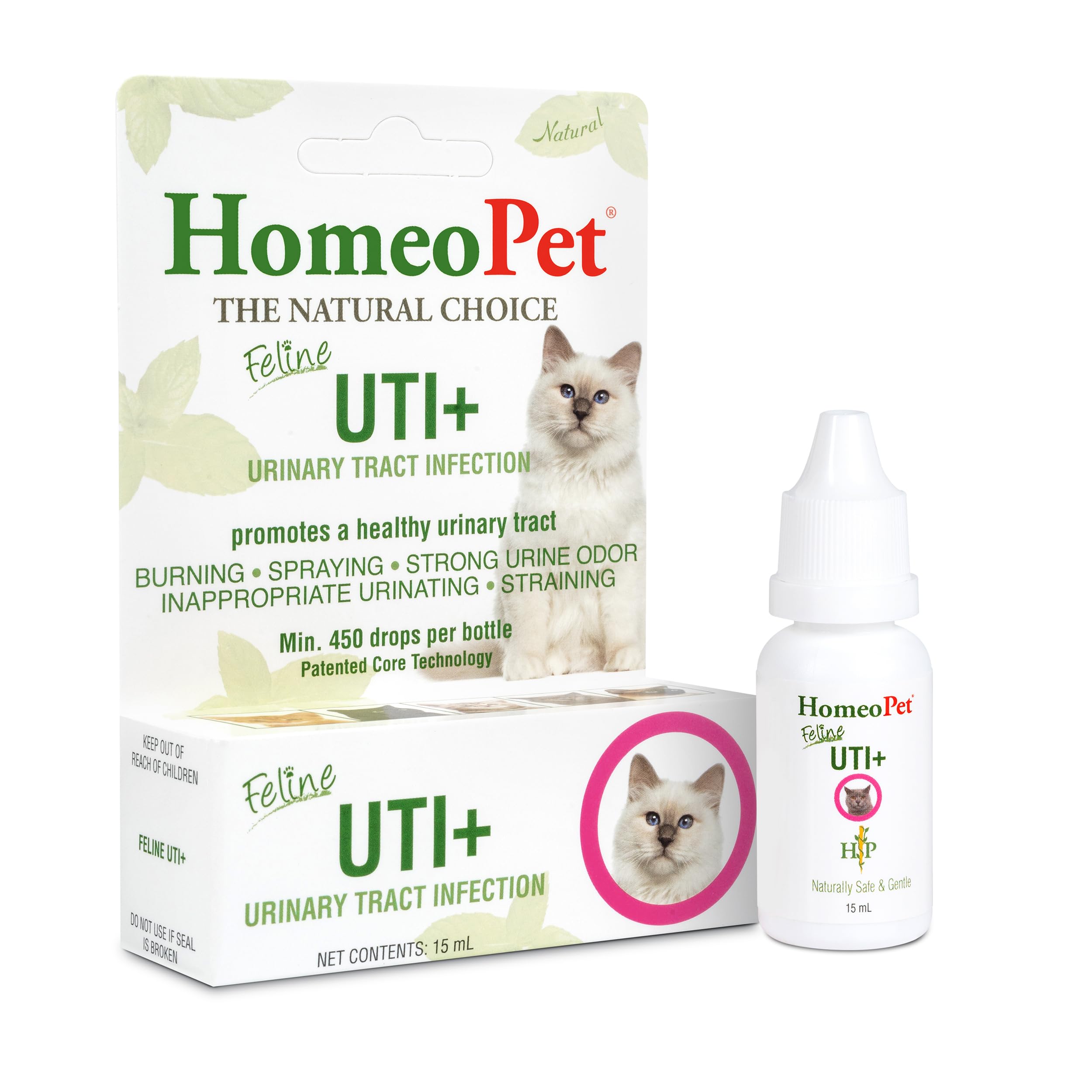 HomeoPet Feline UTI Plus frasco de gotas para administración suave