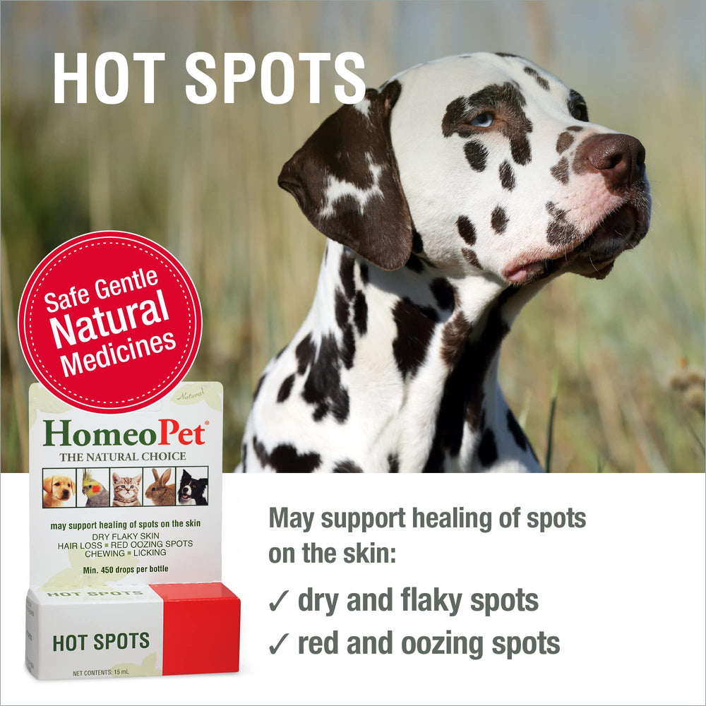 HomeoPet Hot Spots facilita la aplicación segura en perros para áreas sensibles.