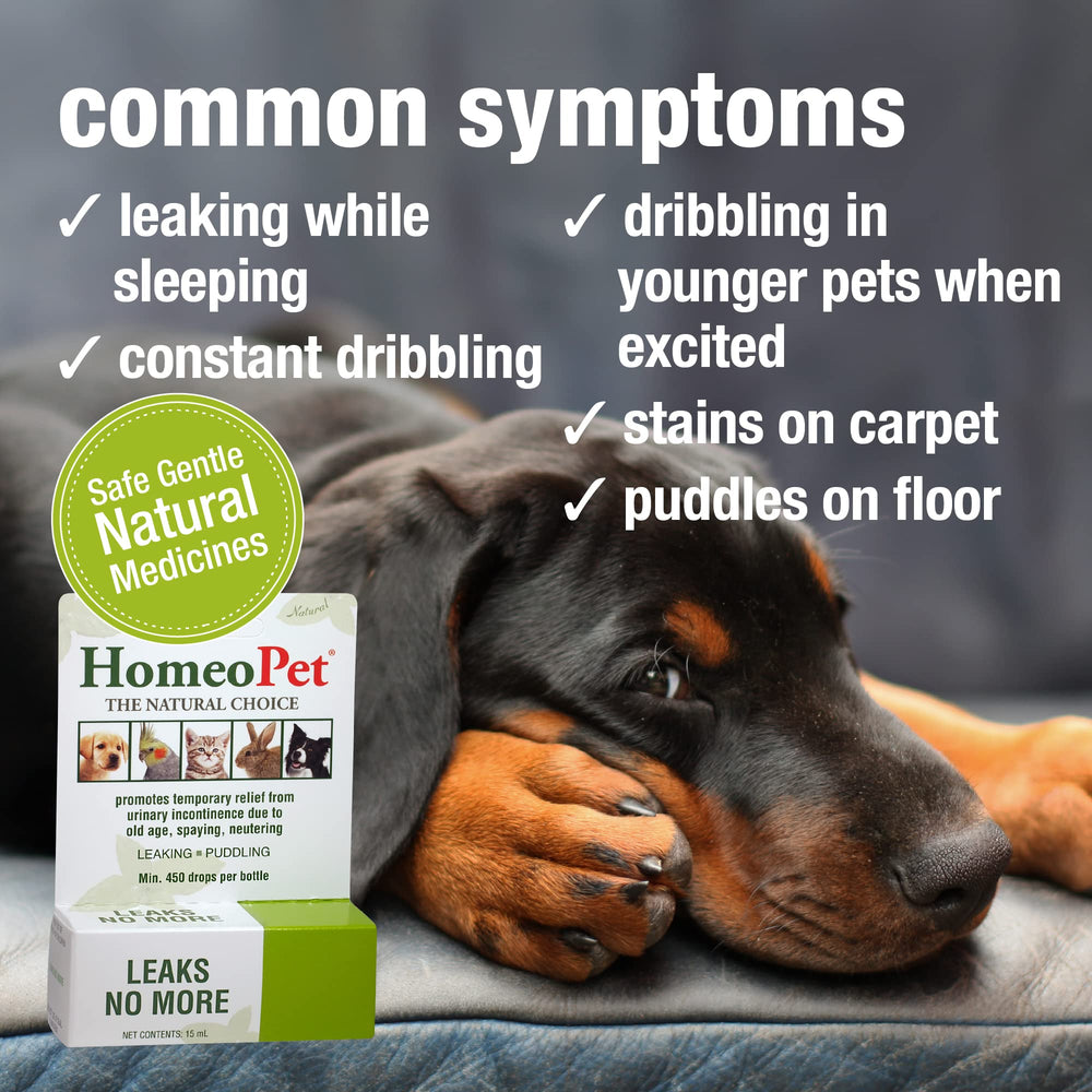 HomeoPet Leaks No More: uso en agua para mascotas con control suave