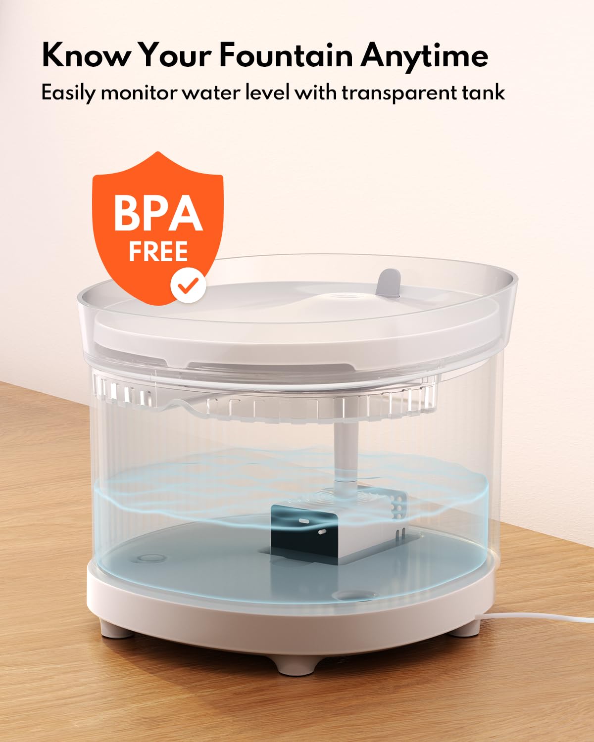 Dispensador multi-gatos HomeRunPet con 72 horas de agua fresca.