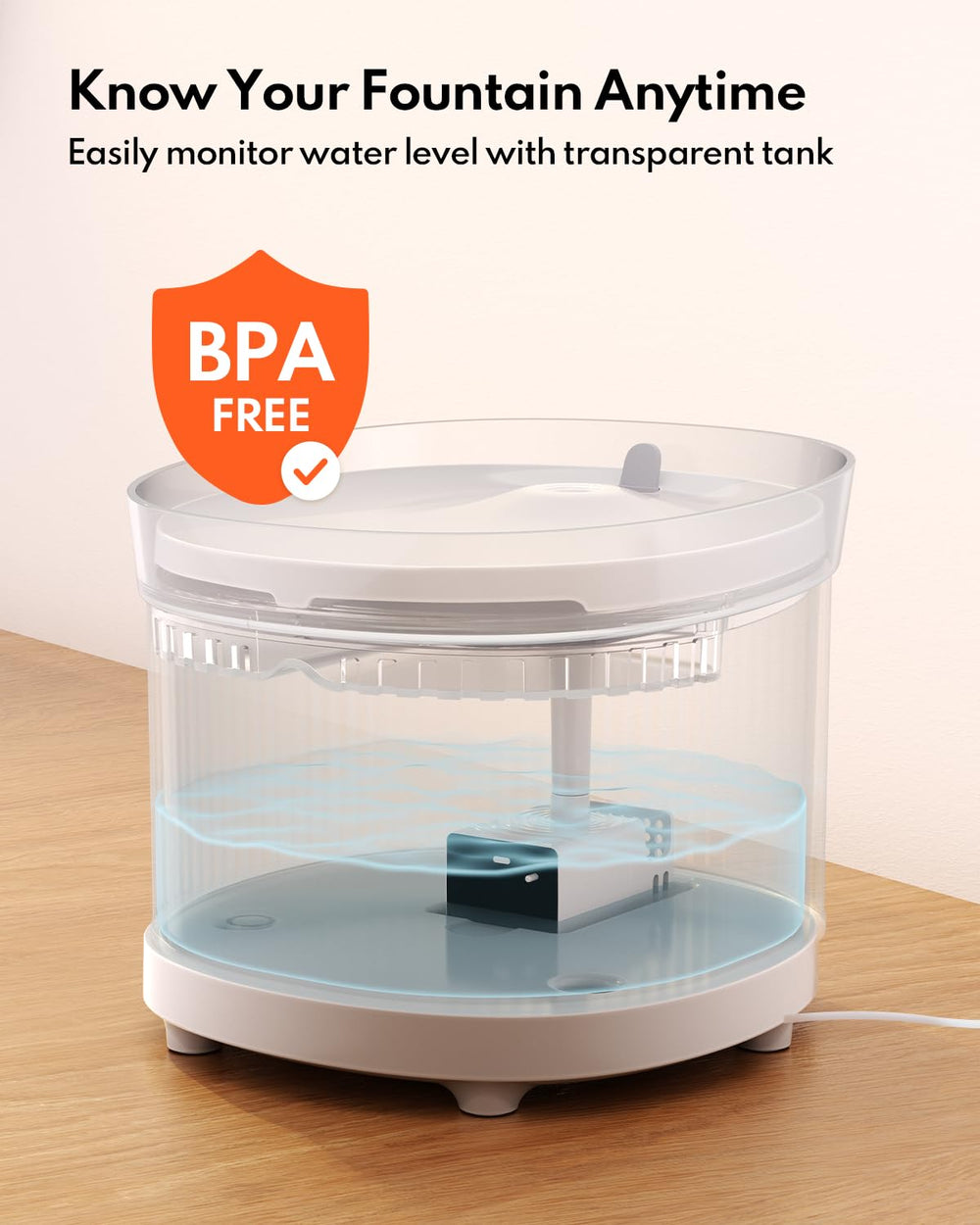 Dispensador multi-gatos HomeRunPet con 72 horas de agua fresca.