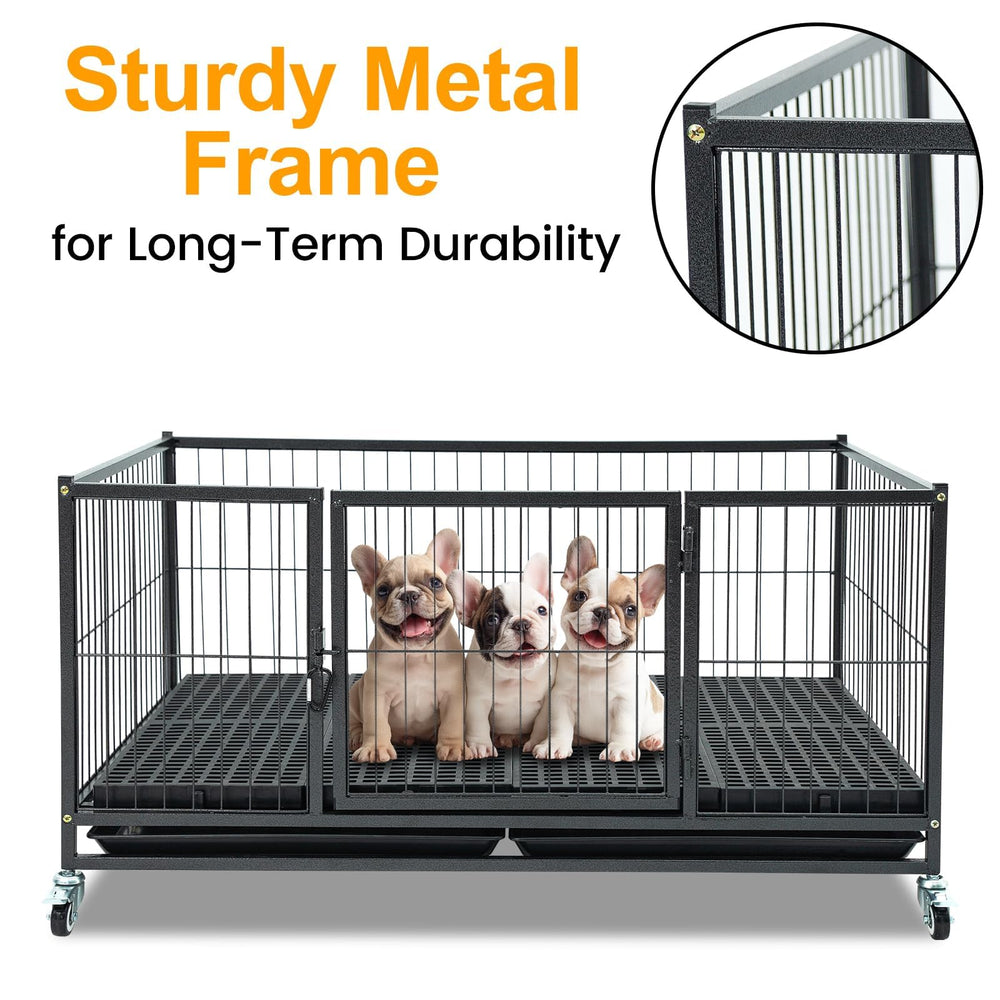 Homey Pet caja whelping 43, acero reforzado para durabilidad y seguridad