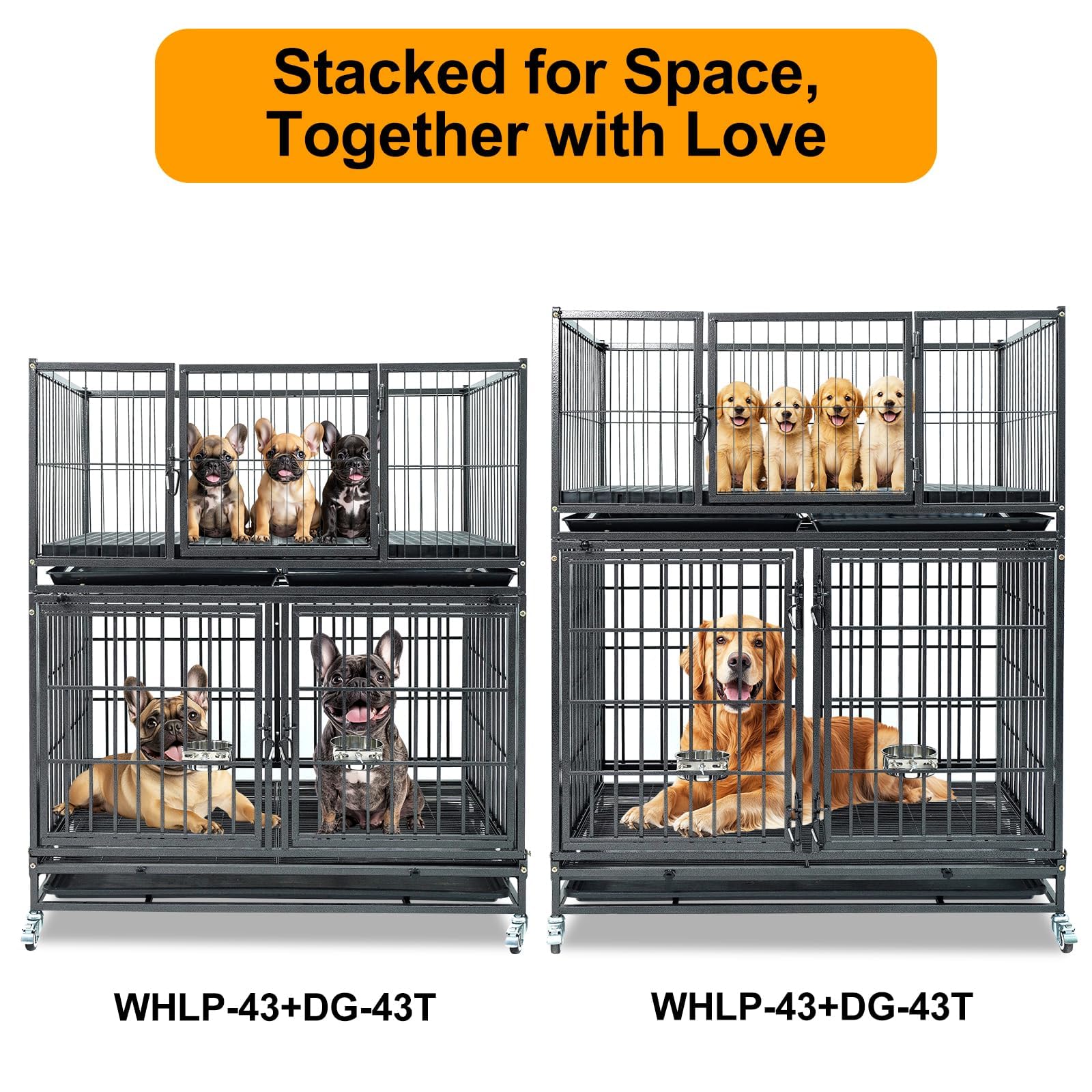 Homey Pet caja whelping 43, ventilación 360° y visibilidad para supervisión