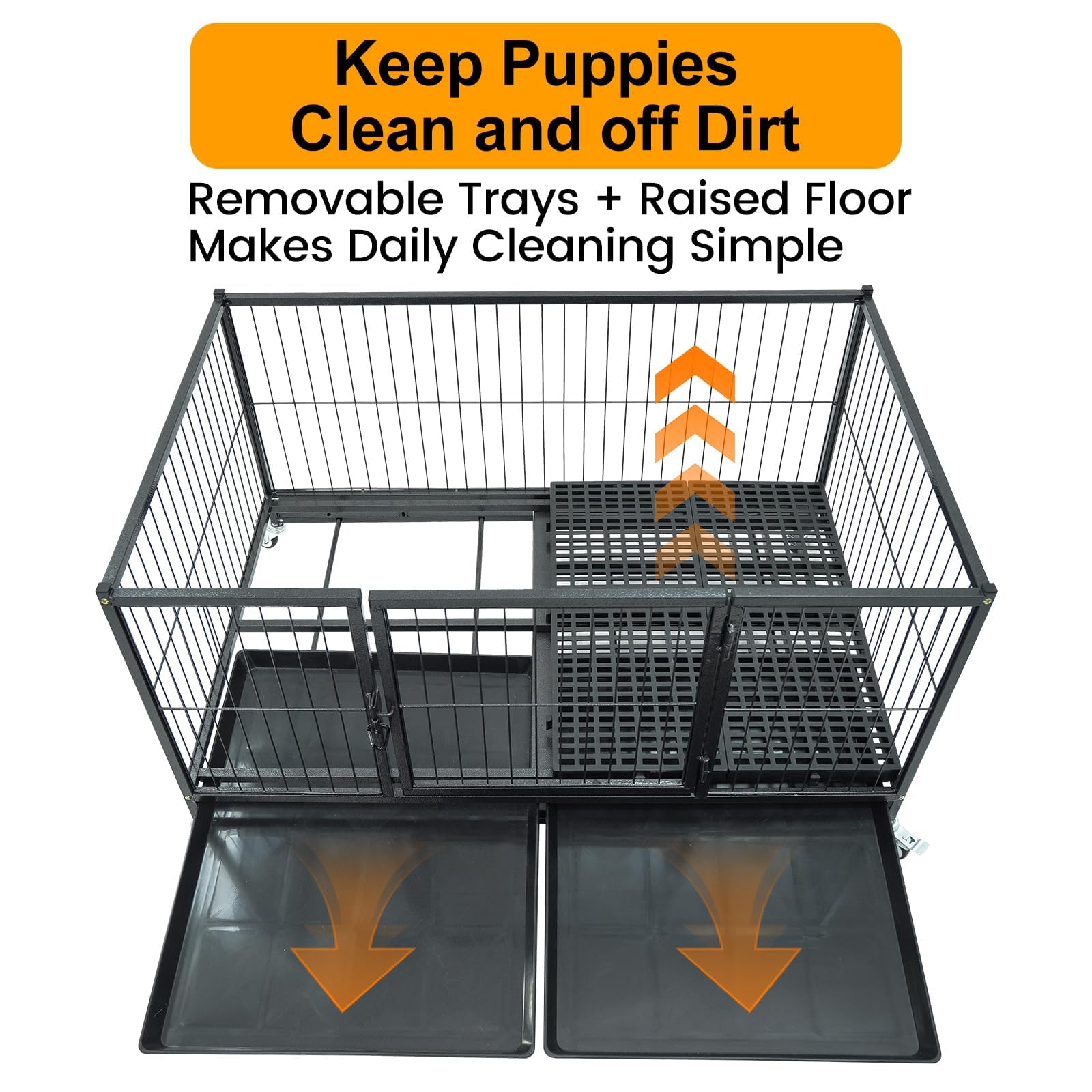 Homey Pet caja whelping 43, tapa superior abierta facilita revisiones rápidas