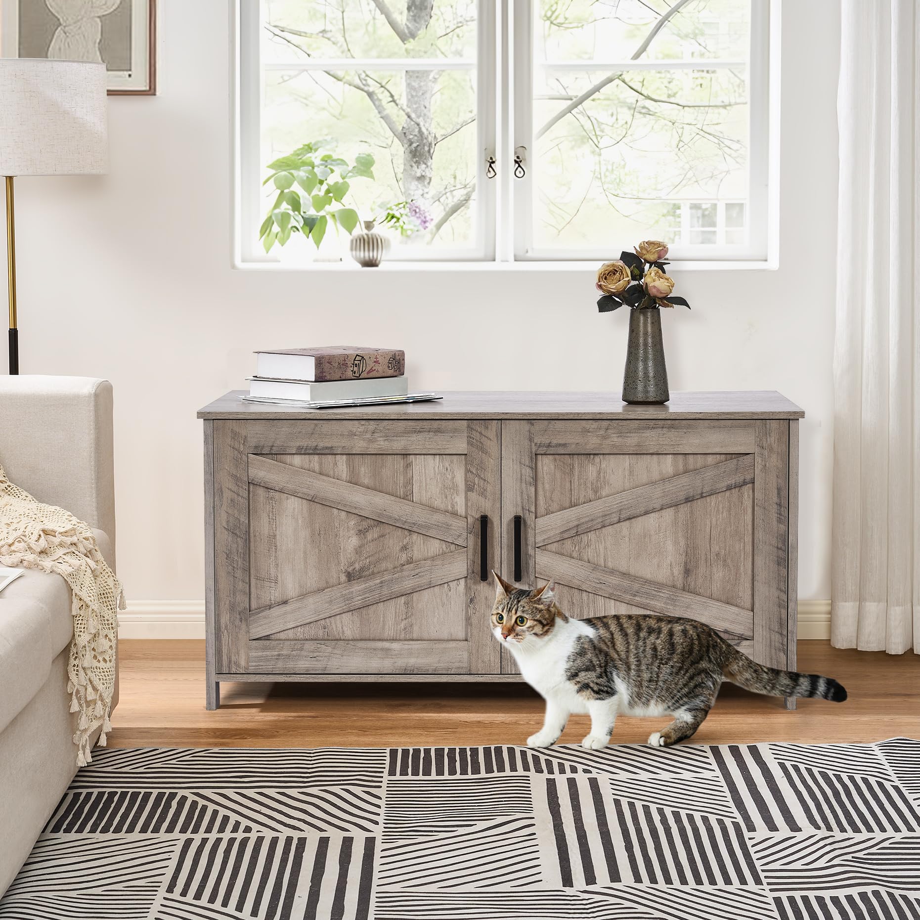 Homhedy acabado gris beige en madera: estilo contemporáneo que encaja con la decoración