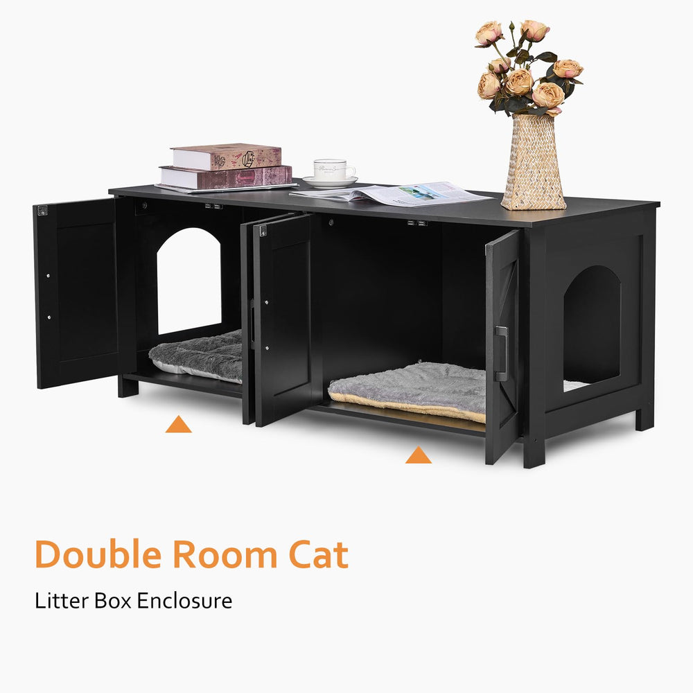 Homhedy doble habitación gatos: acceso cómodo y privacidad.