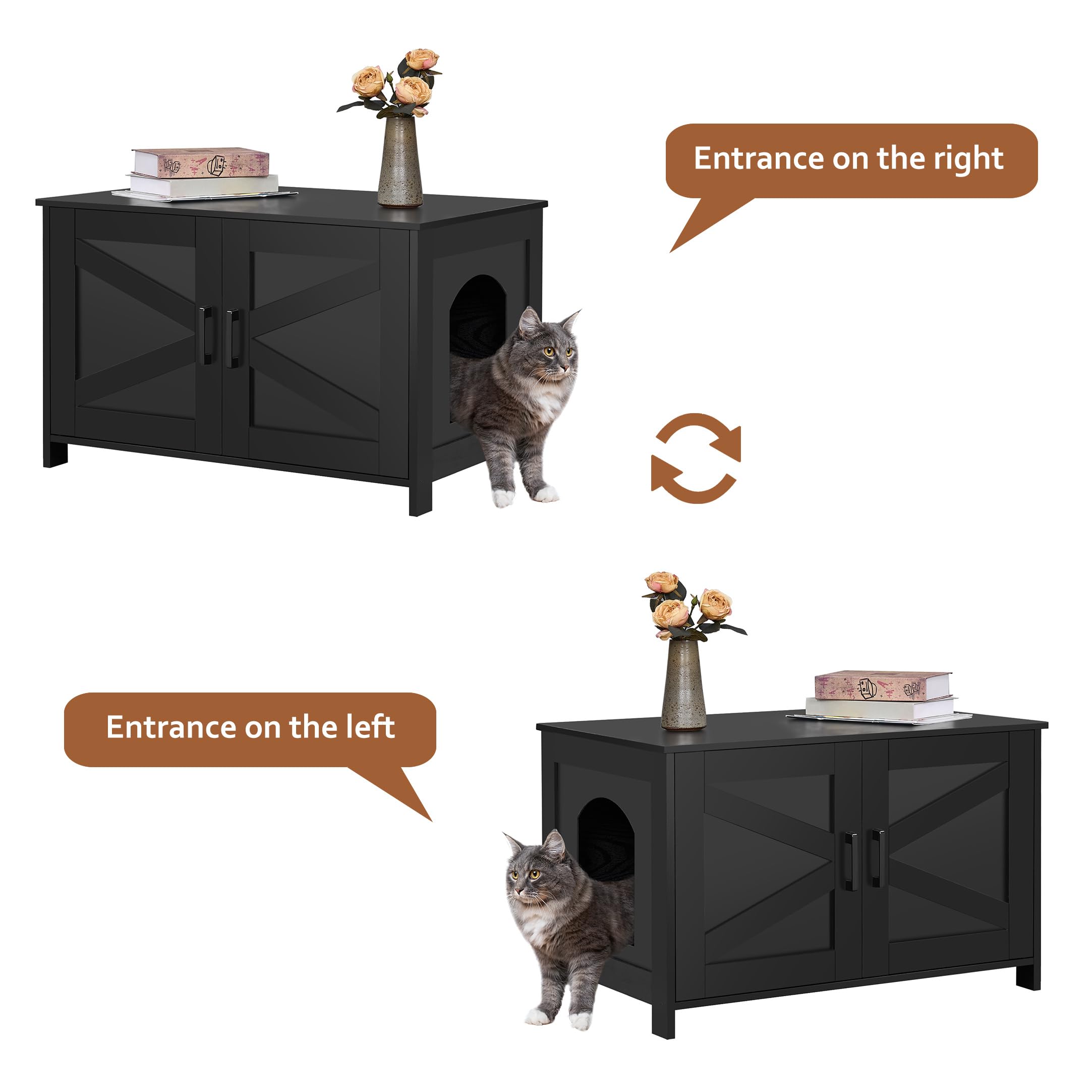 Homhedy espacio oculto para cama y juguetes, tranquilidad para tu gato.
