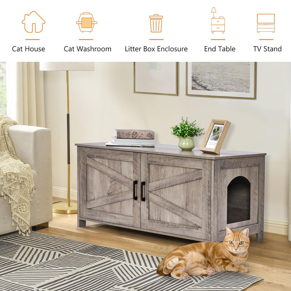 Homhedy mesa auxiliar de sala: doble función como mueble y escondite para el arenero