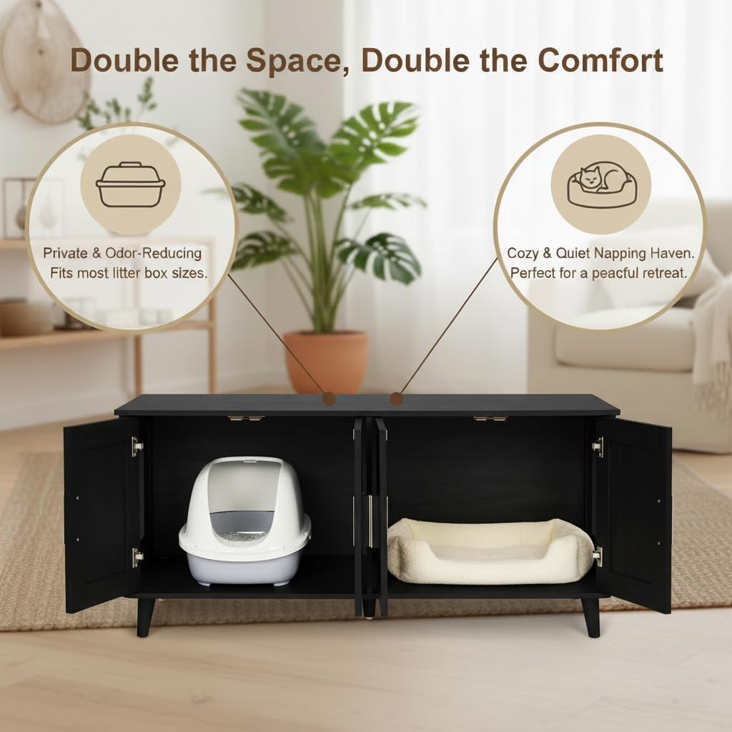 Homhedy mueble dos en uno sirve como mesa lateral bohemio.