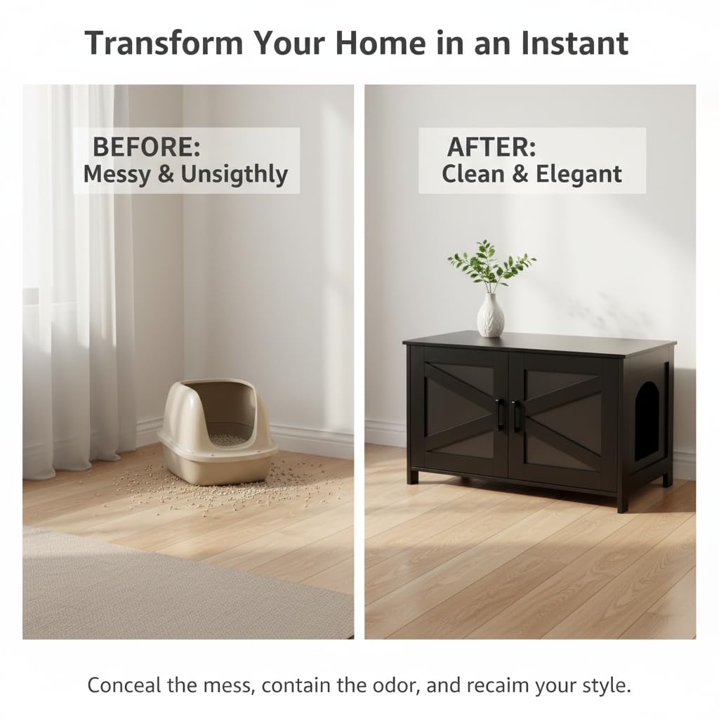 Homhedy mueble para mascotas, diseño moderno que encaja en sala.