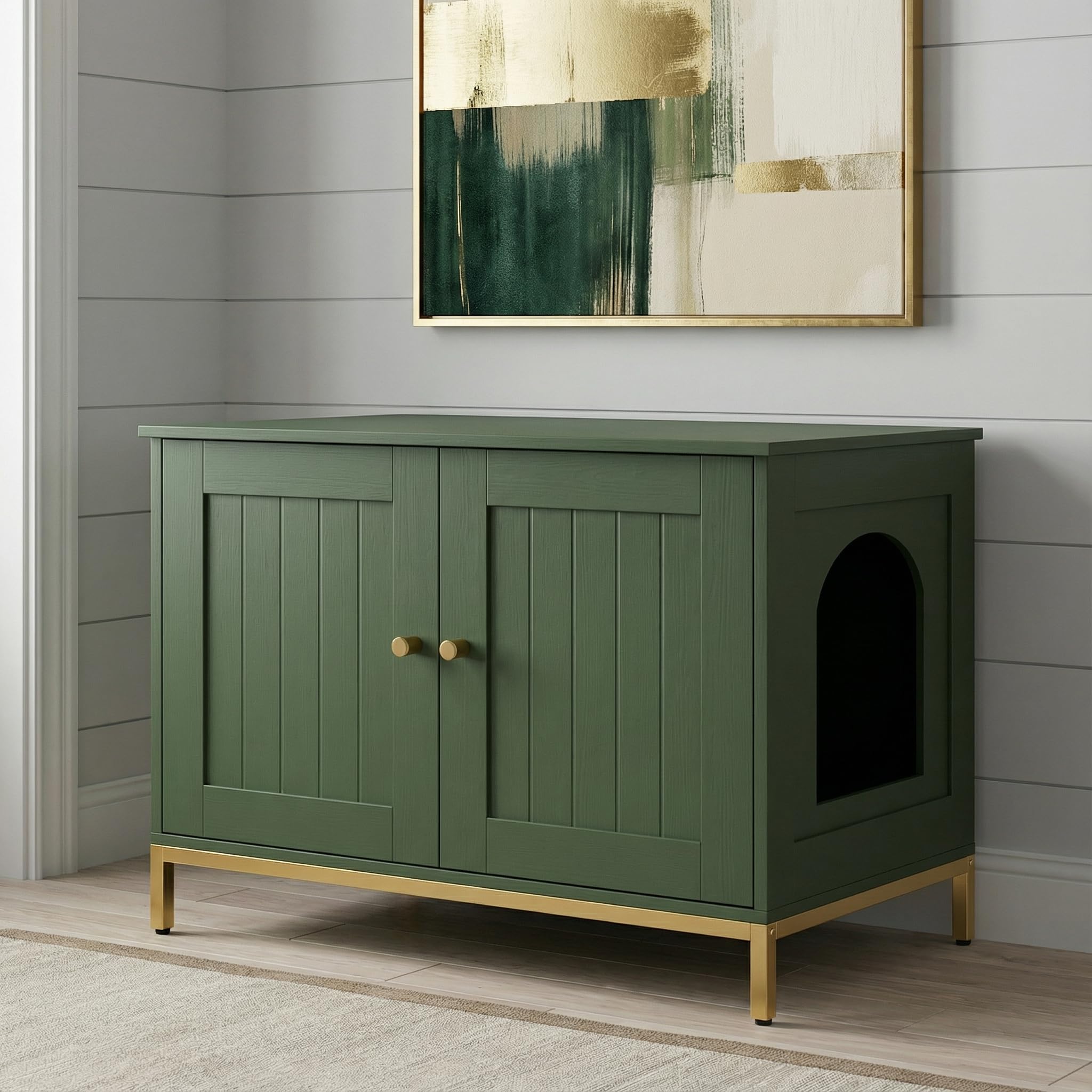 Homhedy mueble multiuso, refugio para gato y pieza de sala.