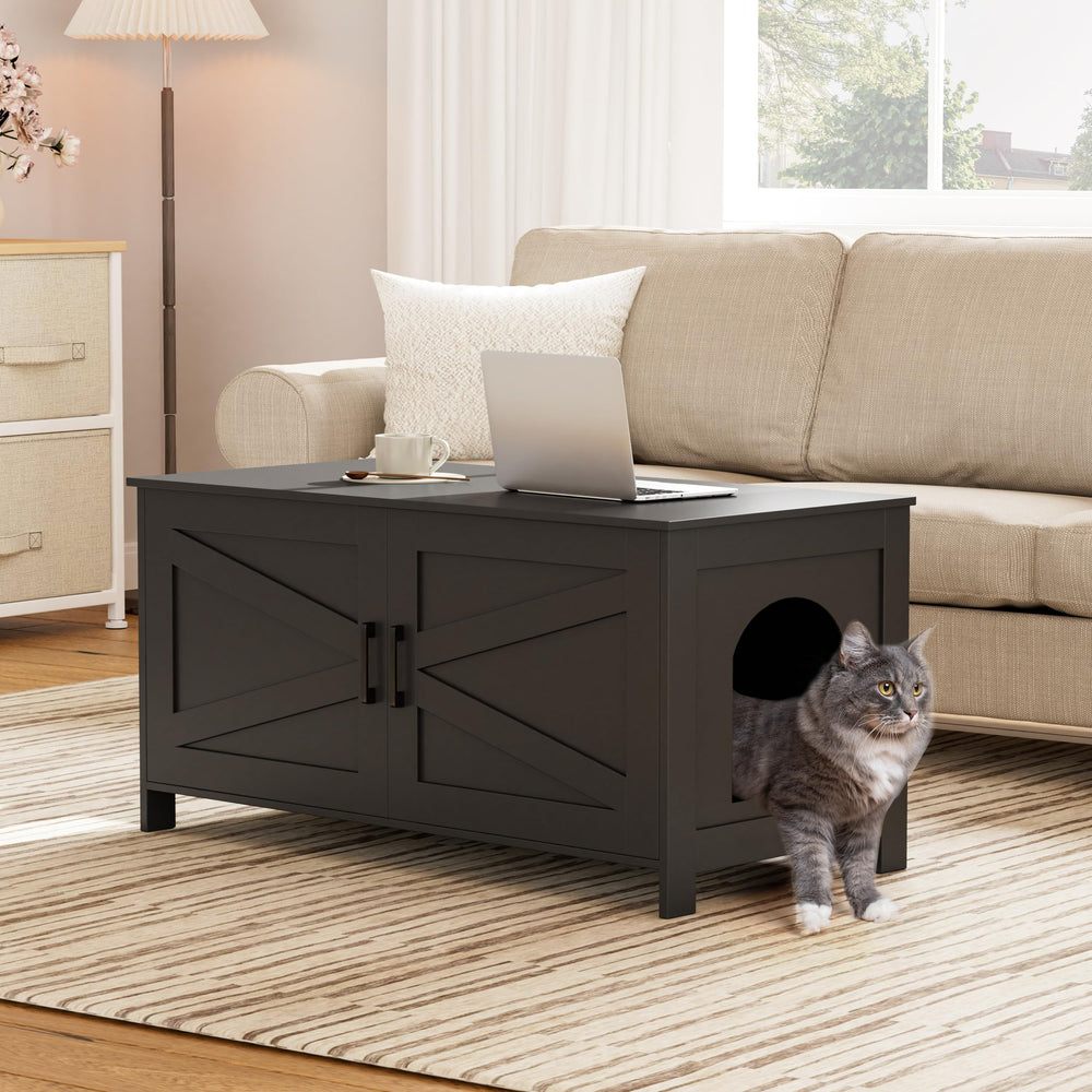 Homhedy mueble versátil sirve como refugio o mesa auxiliar en sala