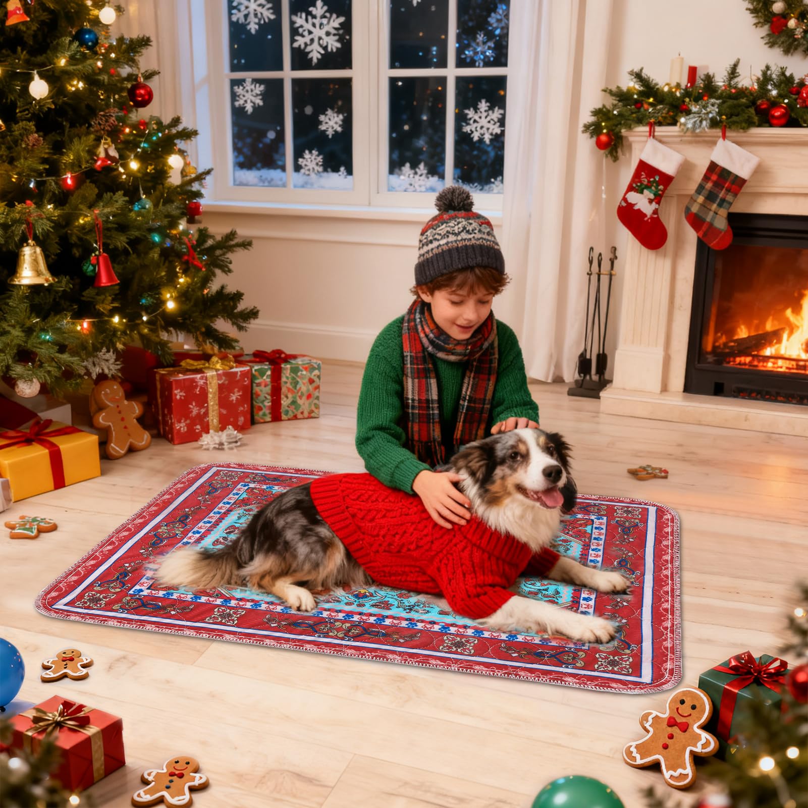 Homimp alfombrilla para perros base anti-deslizante