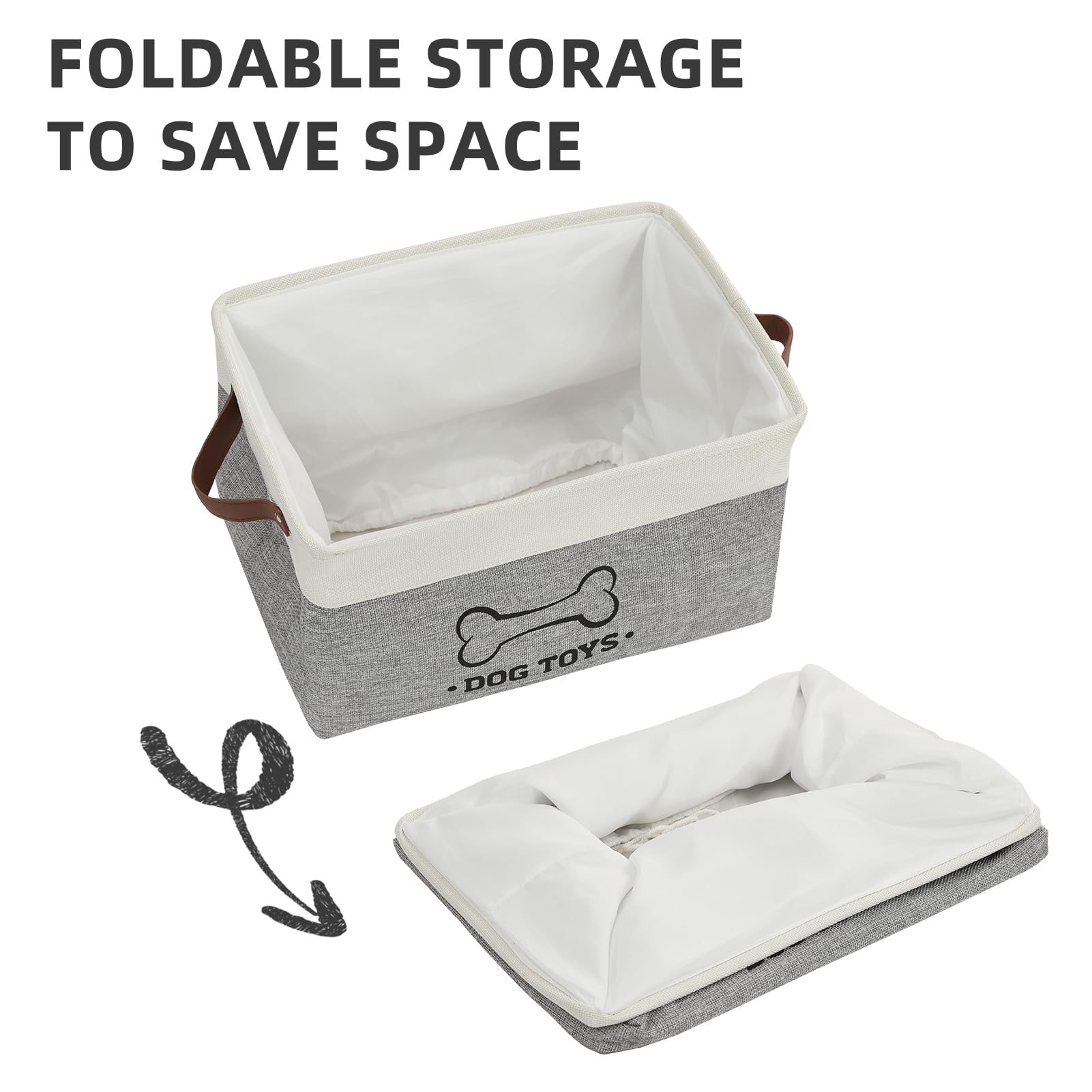 Homimp cesta grande con gran capacidad para juguetes, ropa y mantas, medidas 15x11x9 pulgadas