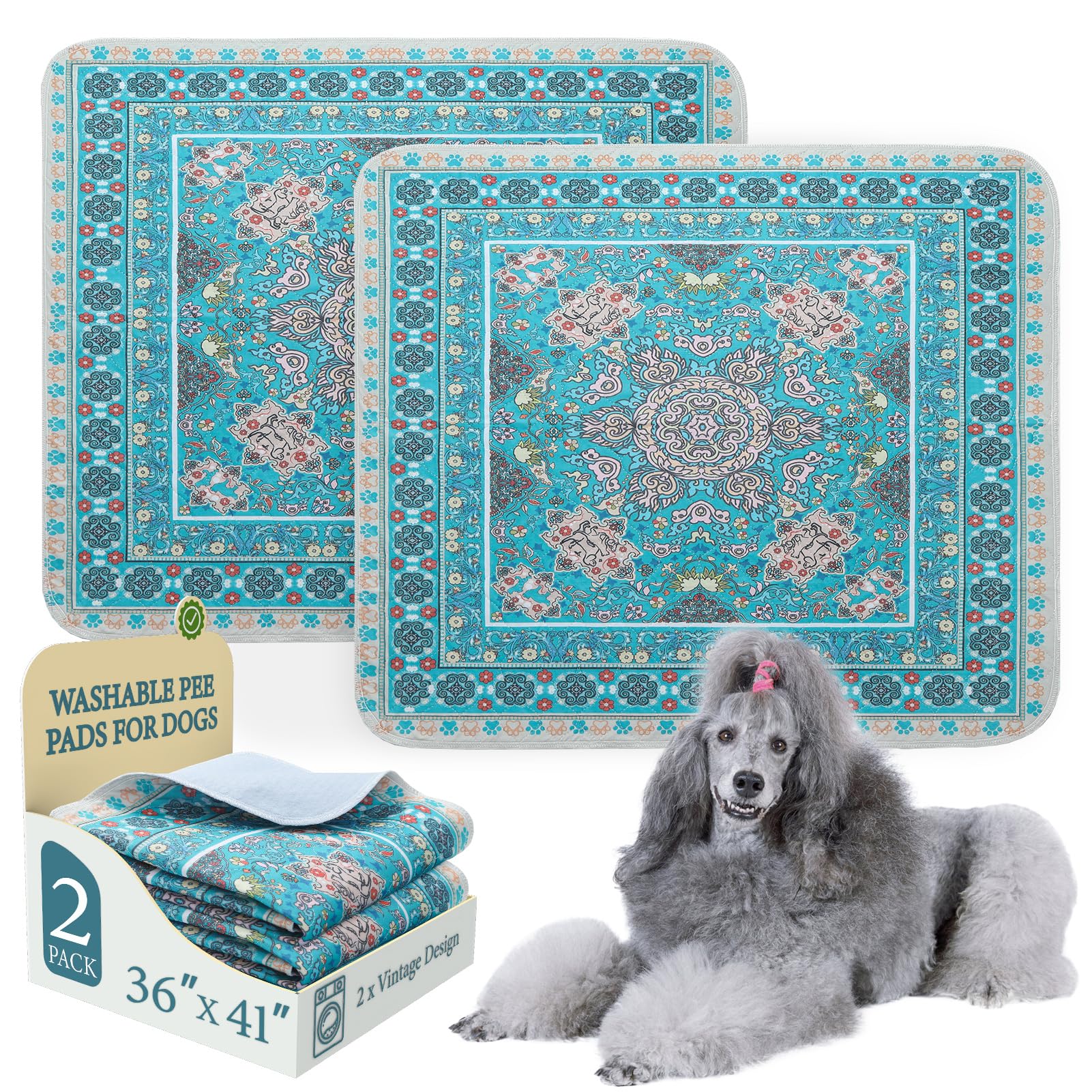 Homimp pad higiénico para perros, azul, 36x41, ideal para entrenamiento y absorción.