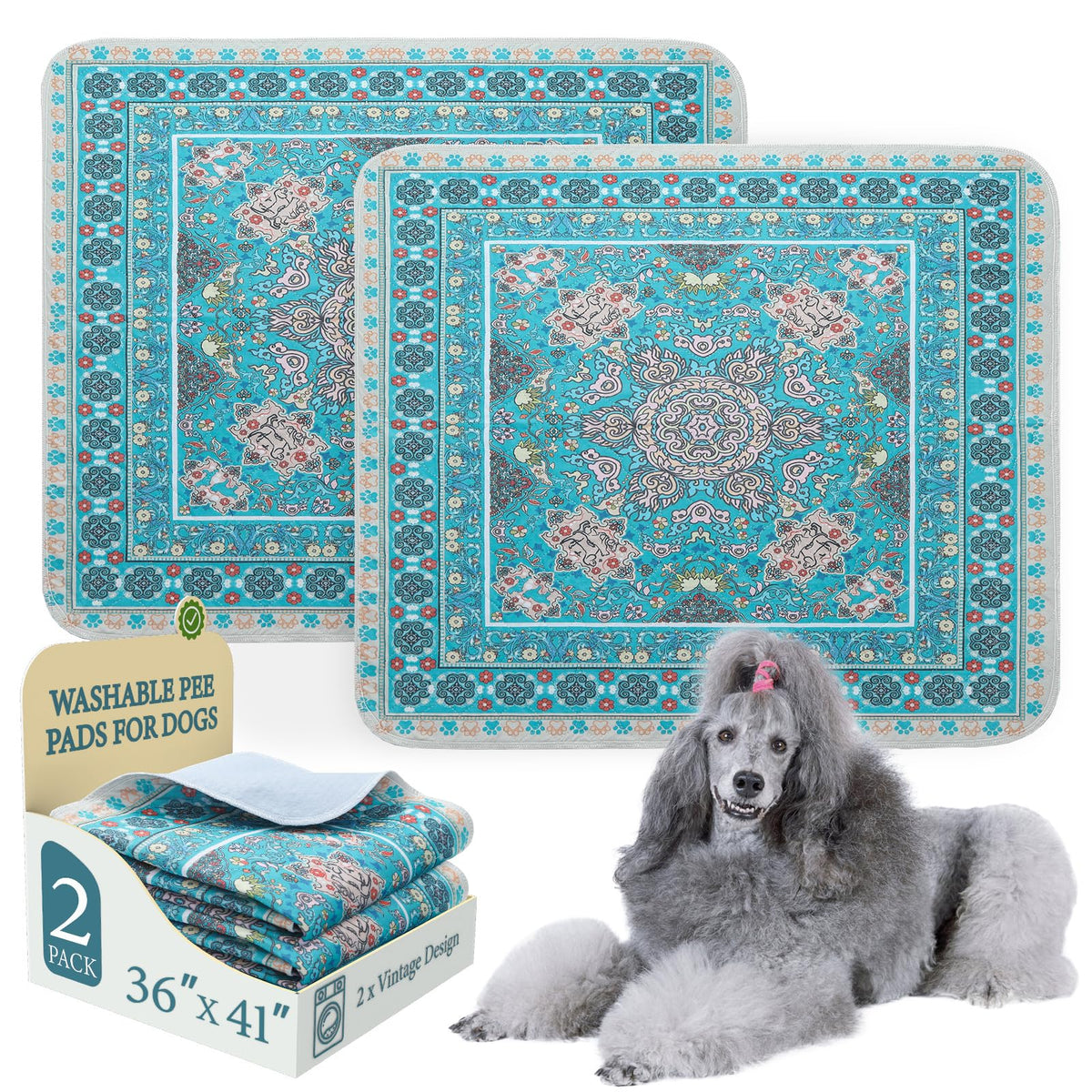 Homimp pad higiénico para perros, azul, 36x41, ideal para entrenamiento y absorción.