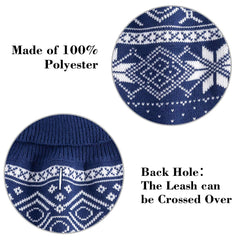 Homimp suéter Argyle azul, elasticidad suave para colocar fácilmente.