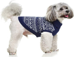 HOMIMP sueter-perro-argyle-azul-tejido-acrilico: material cálido y suave al tacto.