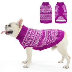 HOMIMP suéter Argyle para perros, vista frontal, mantiene al perro cálido al aire libre