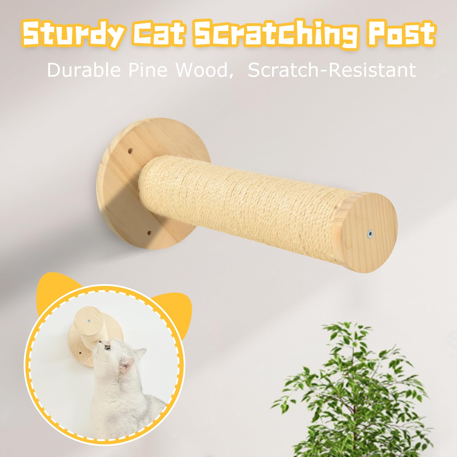 Homman escaleras para gatos: escalamiento seguro y divertido para explorar la pared.