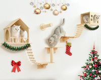 Homman estanterías pared gatos 9 piezas: organización y juego seguro para gatos grandes.