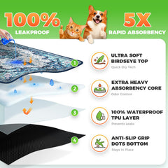 Hompet 2 Pack tapete de adiestramiento para perros, seco y rápido para minimizar fugas.