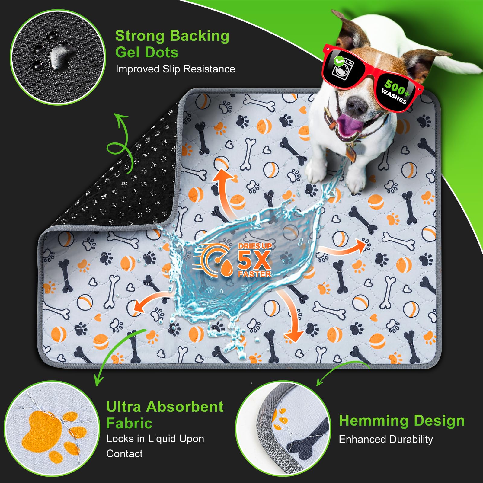 Hompet ofrece absorción rápida y 4 capas para menos fugas y secado más rápido.