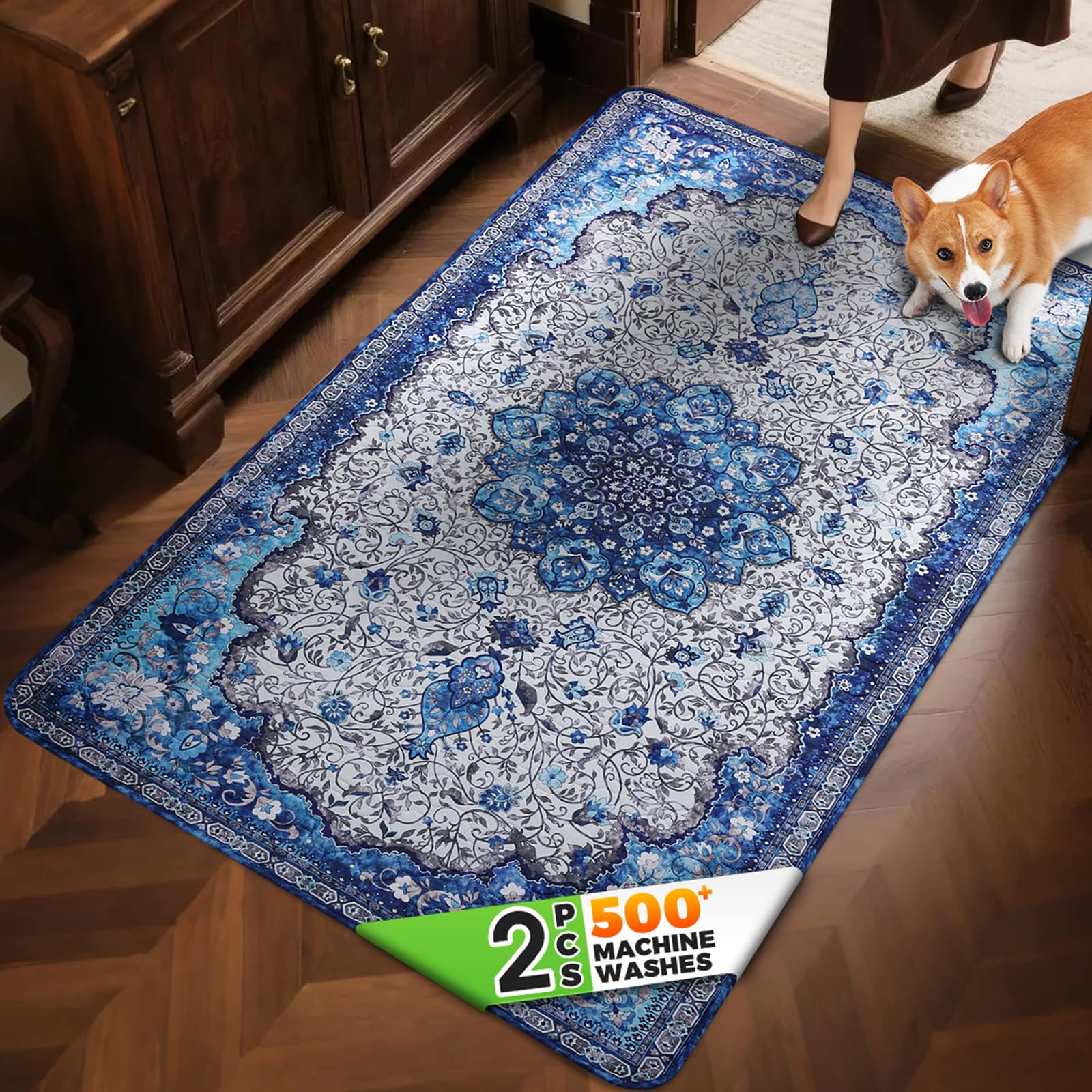 Hompet alfombra para perros, top de burbujas con diseño vintage, tacto suave para la entrada.