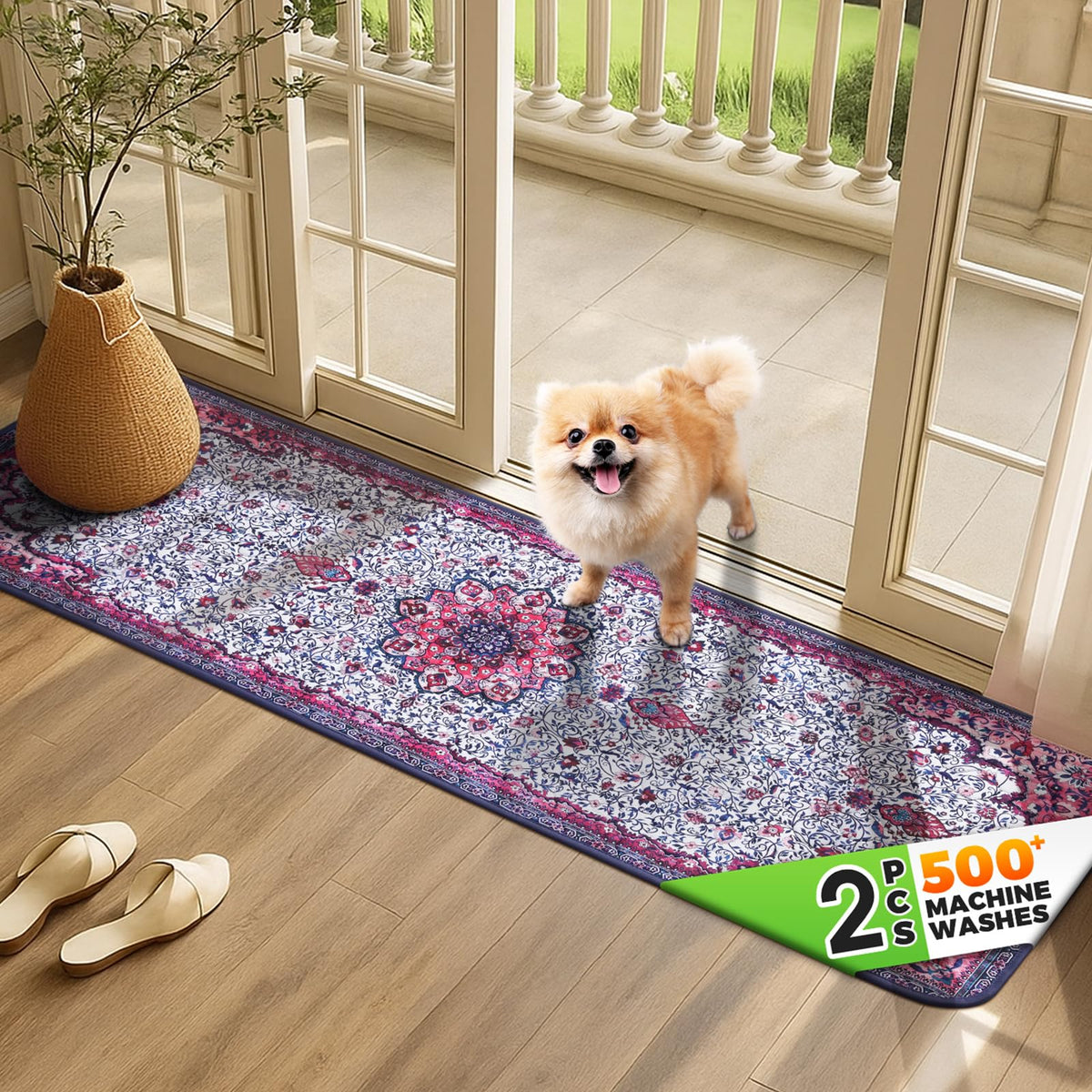 Hompet alfombra para puerta de perros absorbente para patas mojadas