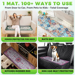 Hompet alfombra para puerta de perros antideslizante evita resbalones