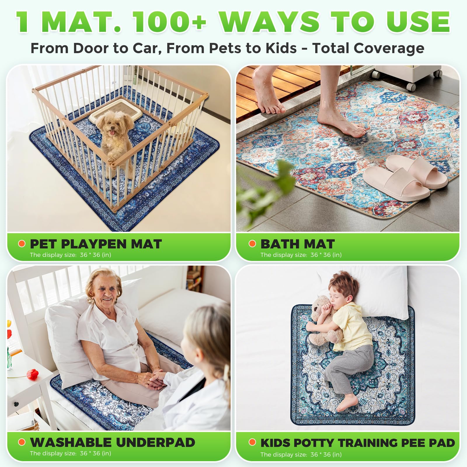 Hompet tapete antideslizante, base con puntos, evita resbalones en entradas.