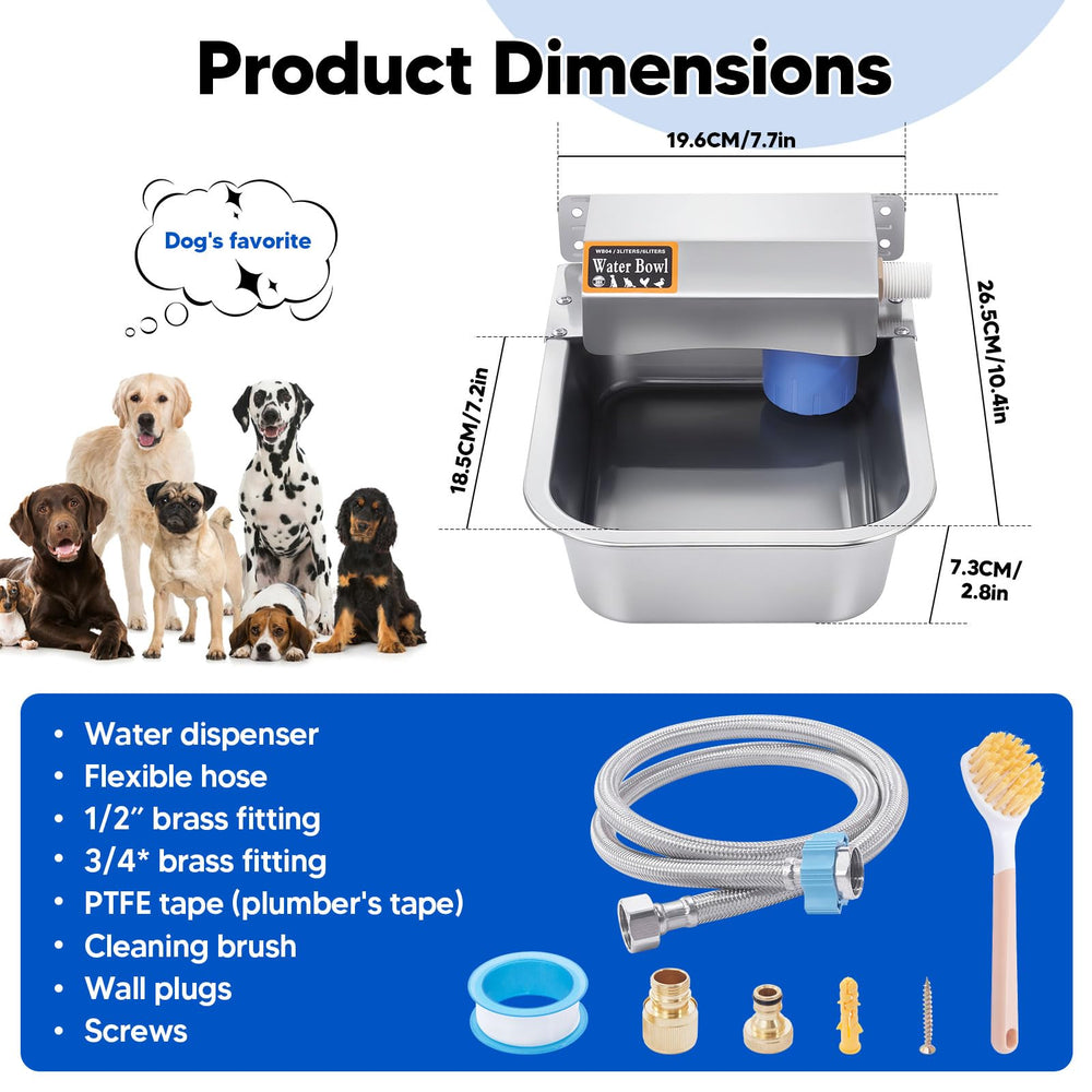 Homsky dispensador de agua en acero inoxidable, duradero contra la intemperie