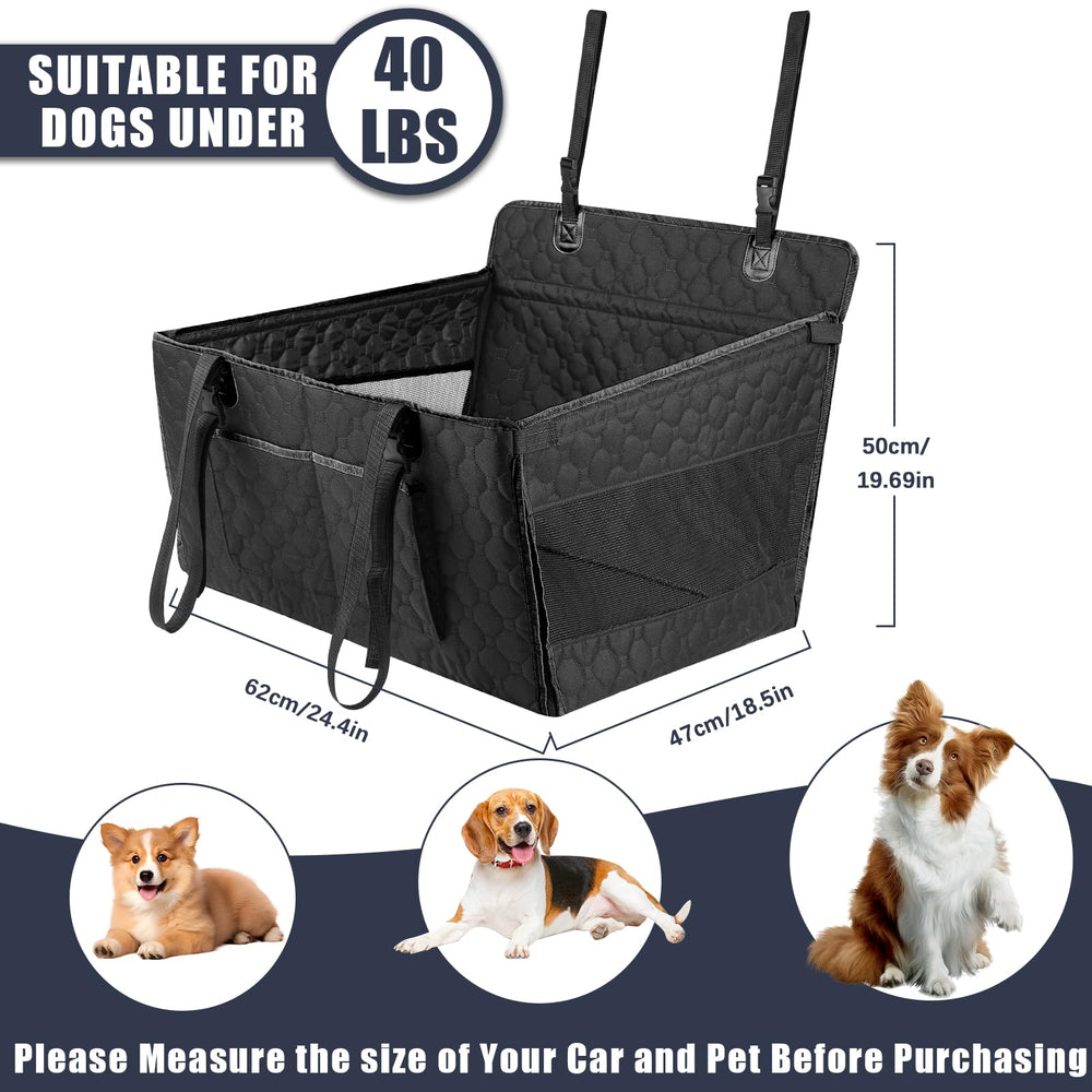 Homsunyi asiento de coche para perros grandes, vista lateral, funda impermeable protege el interior