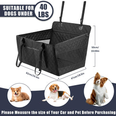 Homsunyi asiento de coche para perros grandes, vista lateral, funda impermeable protege el interior