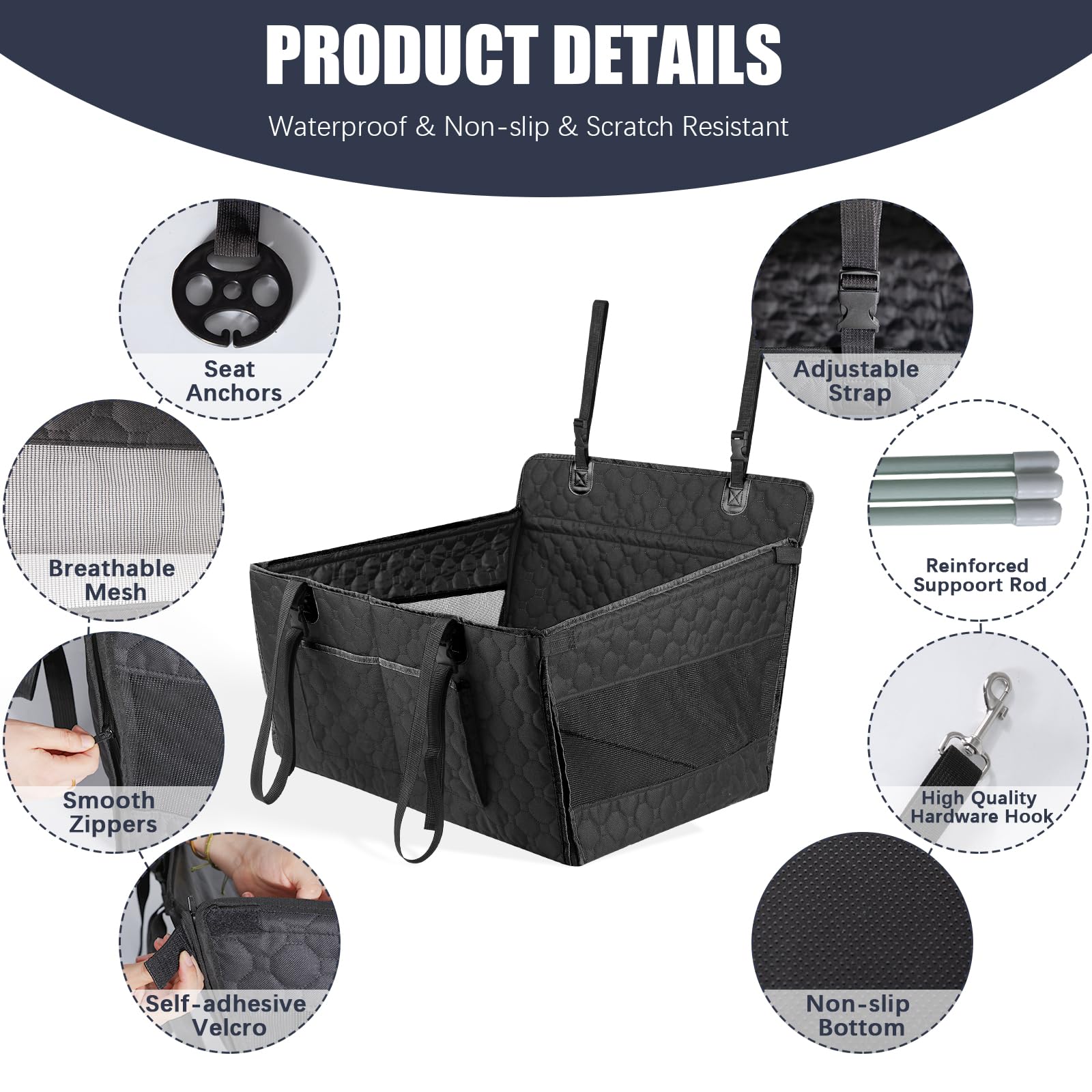 Homsunyi asiento coche funda impermeable, protección contra manchas y salpicaduras