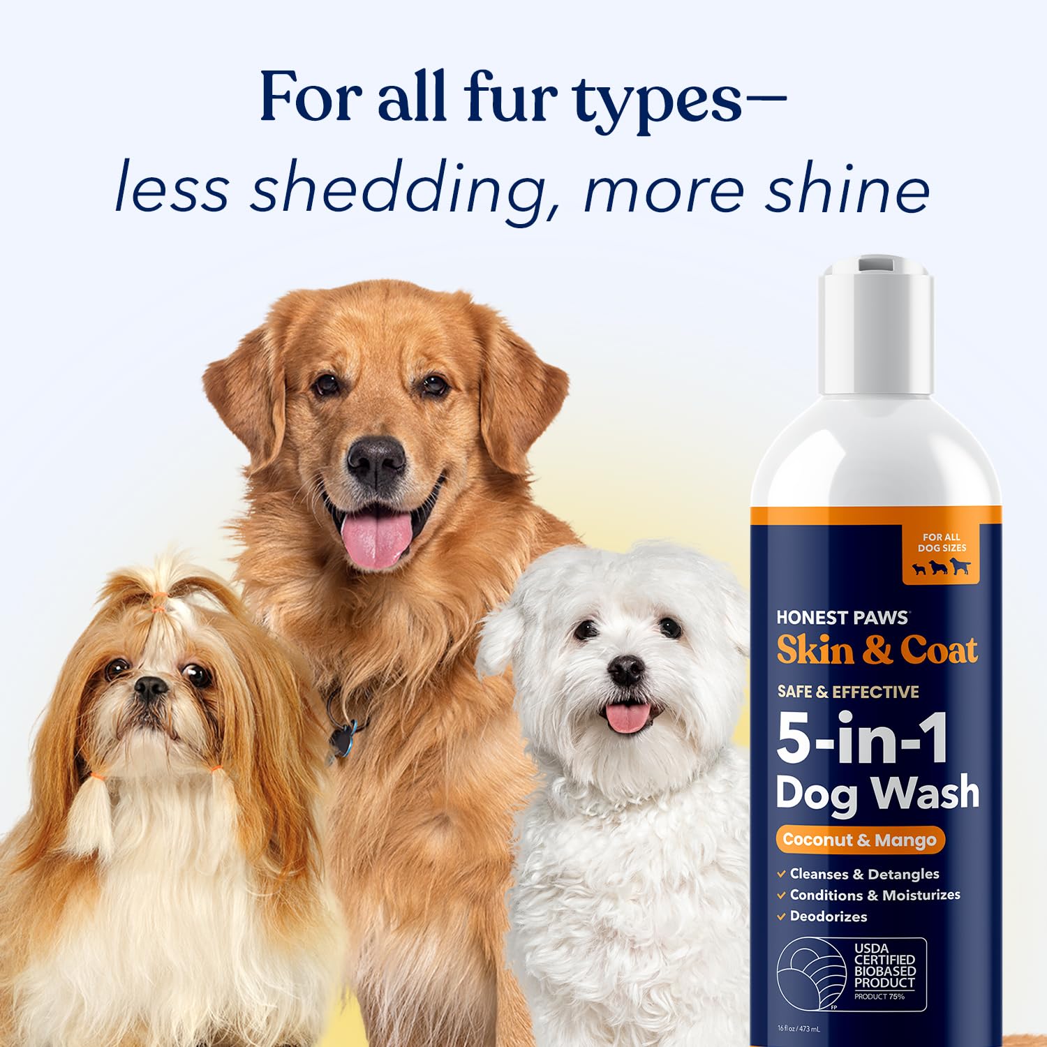 Honest Paws aplicación suave que facilita desenredar y limpiar