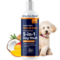 Honest Paws champú para perros: botella frente, limpieza suave y aroma ligero