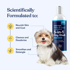 Honest Paws champú para perros: hidratación con avena y aloe para la piel.