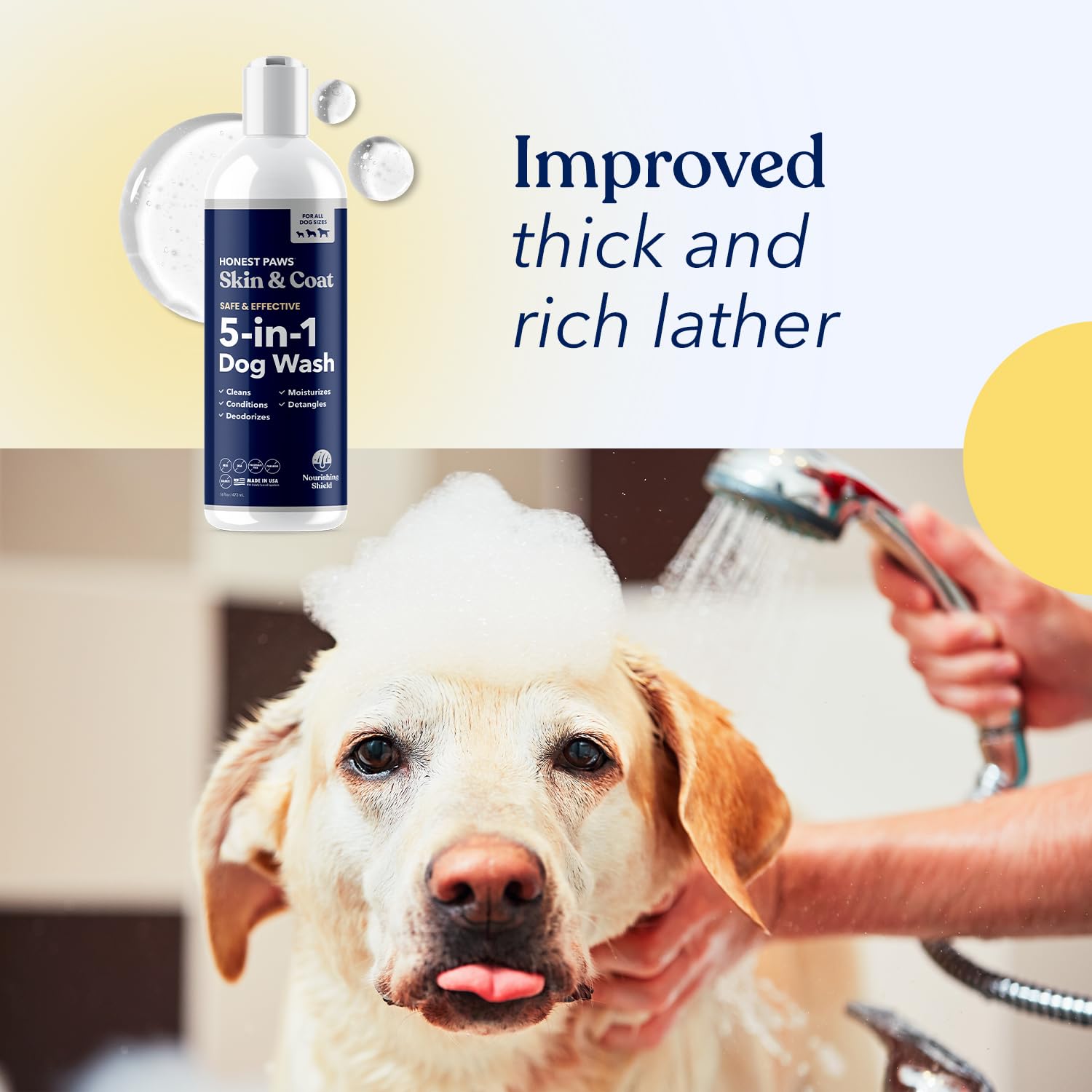 Honest Paws champú para perros, sin sulfatos, apto para todas las razas.