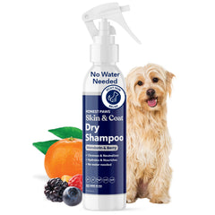 honest paws champú seco para perros: atomizador suave para limpieza rápida sin agua