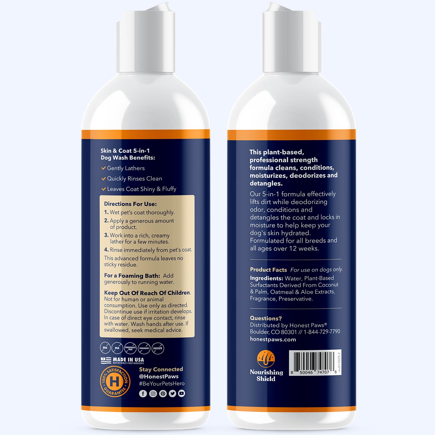 Honest Paws envase ecoamigable para un baño responsable