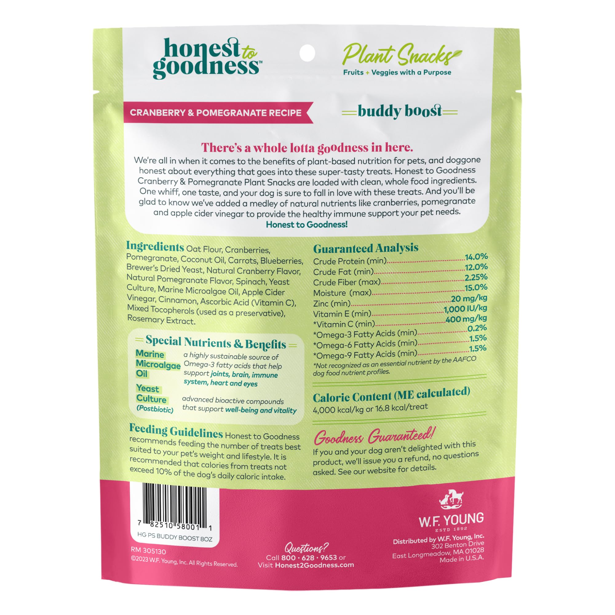 Honest to Goodness Buddy Boost recompensas deliciosas para perros con sabor y aroma.