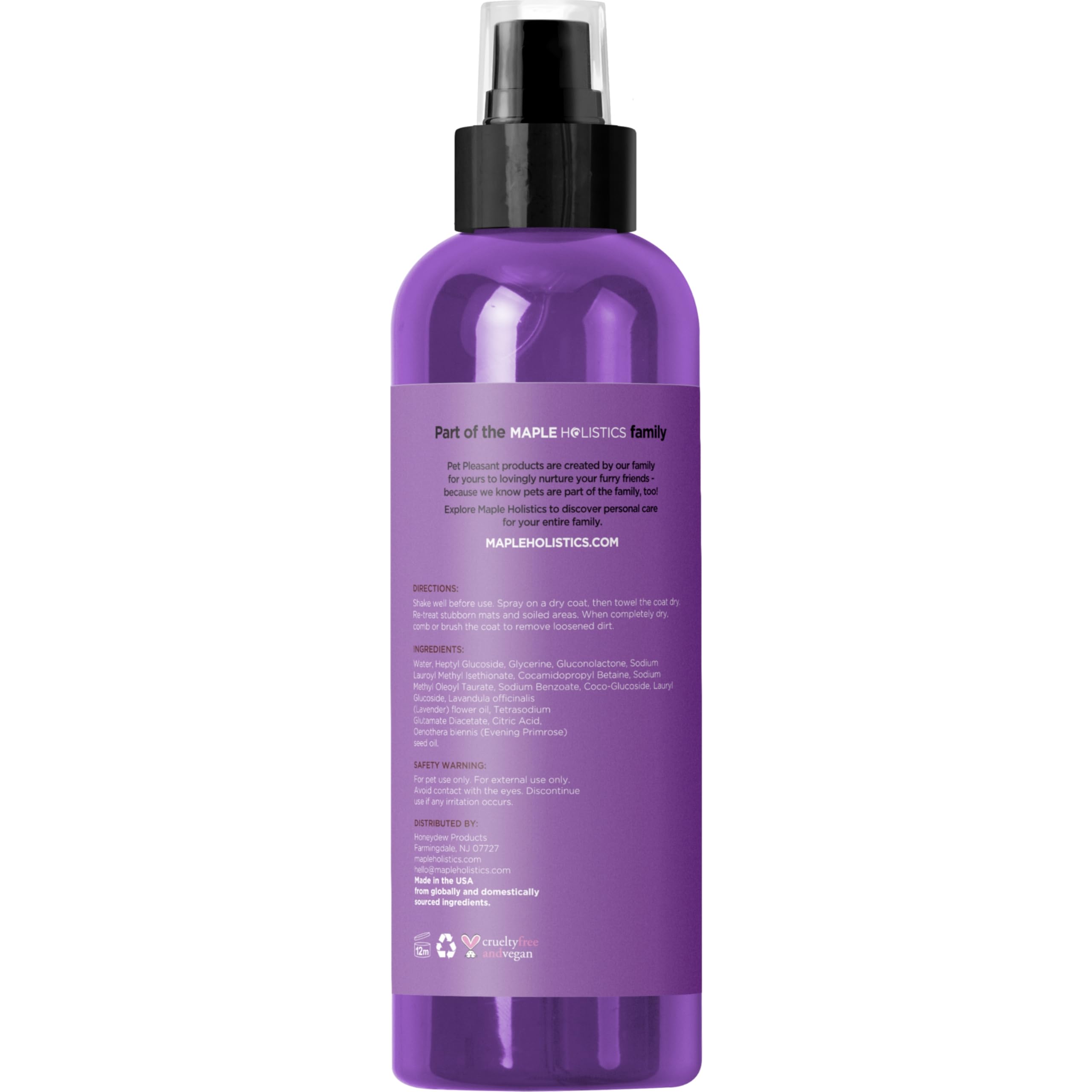 HONEYDEW Desodorante canino con lavanda, aroma suave para perros.