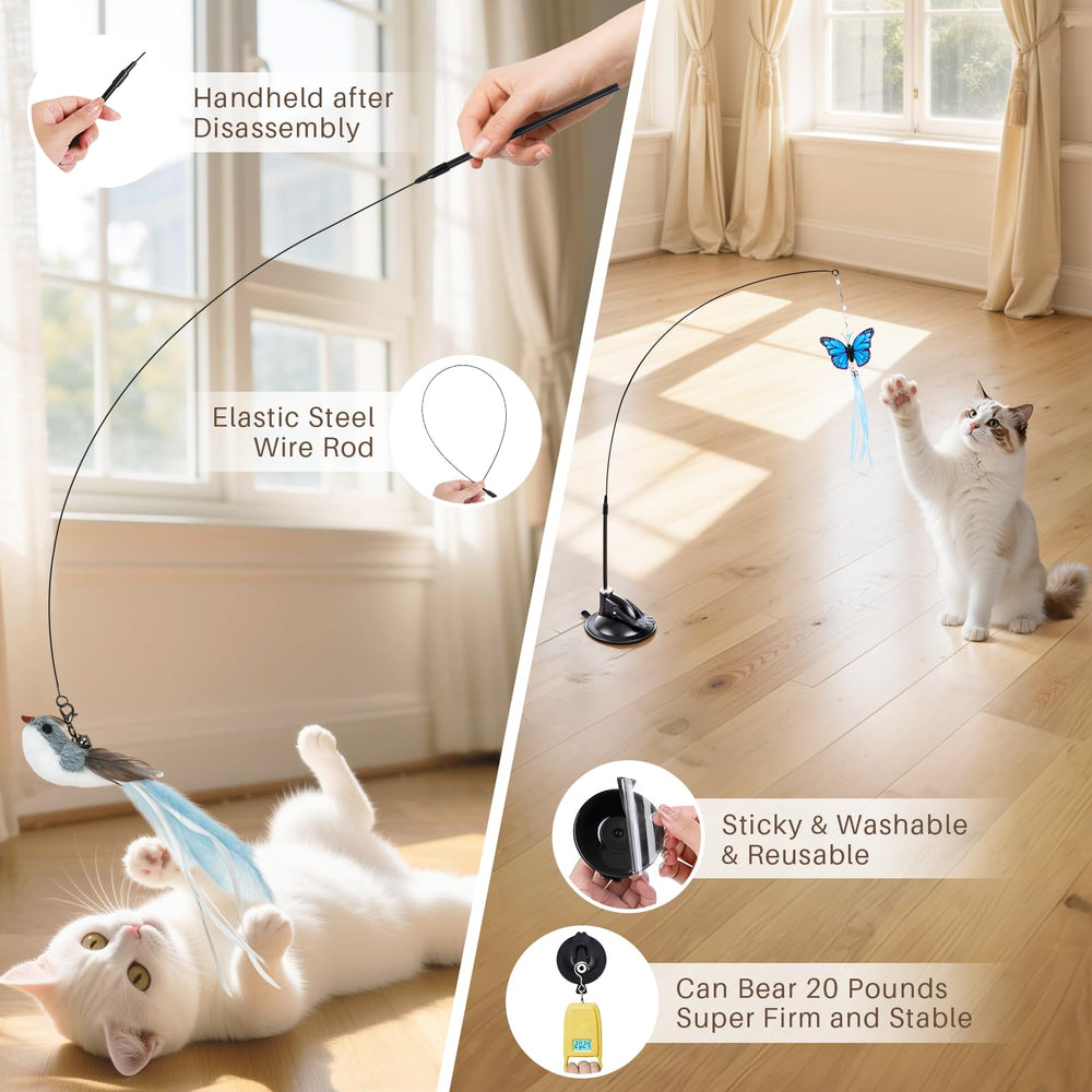 Aves coloridas de HONGDDY para gatos, ideal para ejercicio y entretenimiento diario