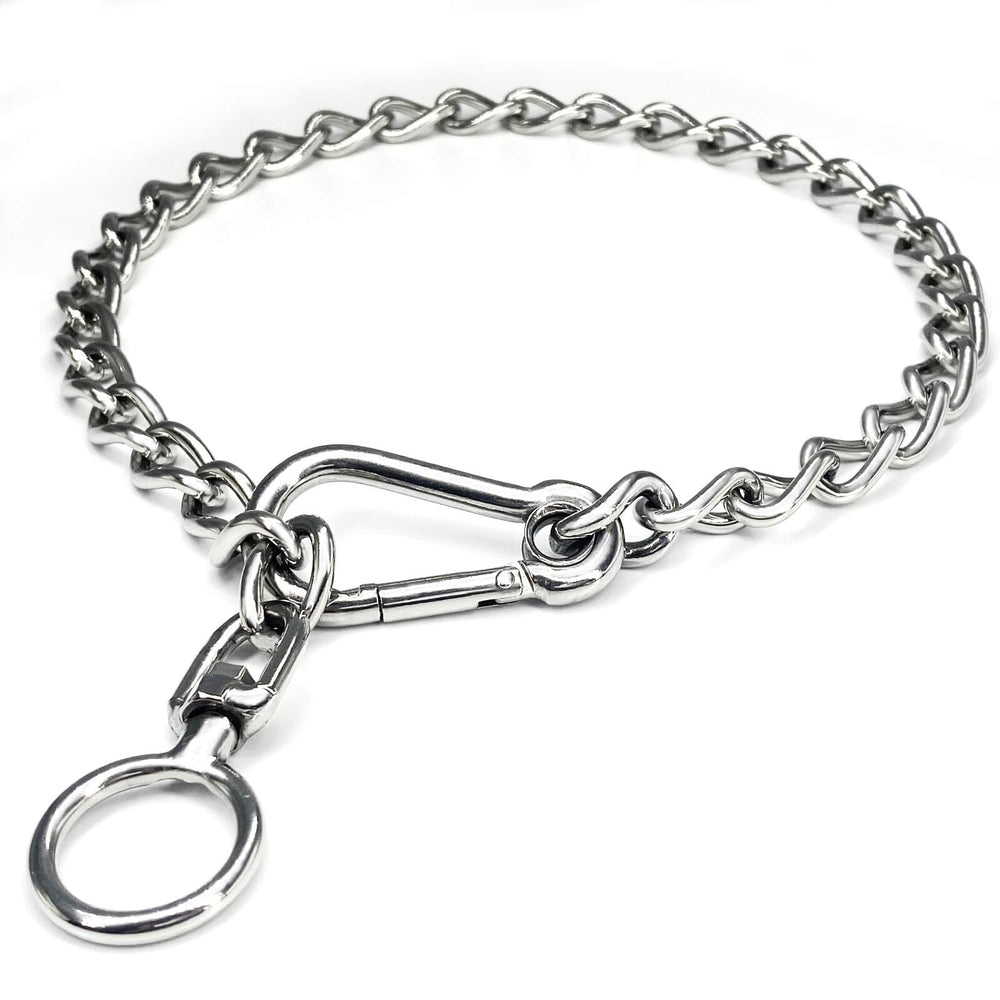 HONGSAGE collar de cadena en acero inoxidable 304, duradero para paseos diarios.