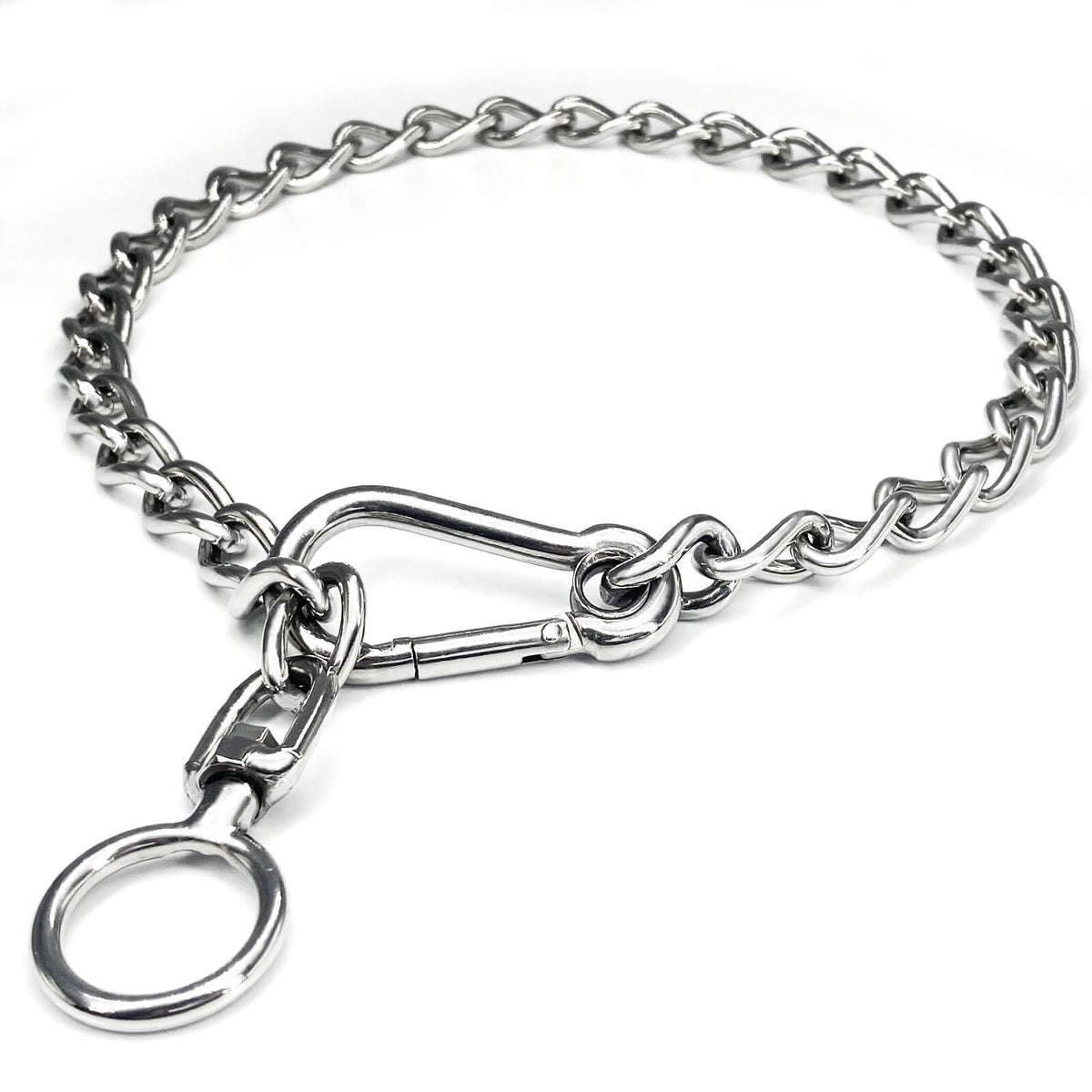 HONGSAGE collar de cadena en acero inoxidable 304, duradero para paseos diarios.