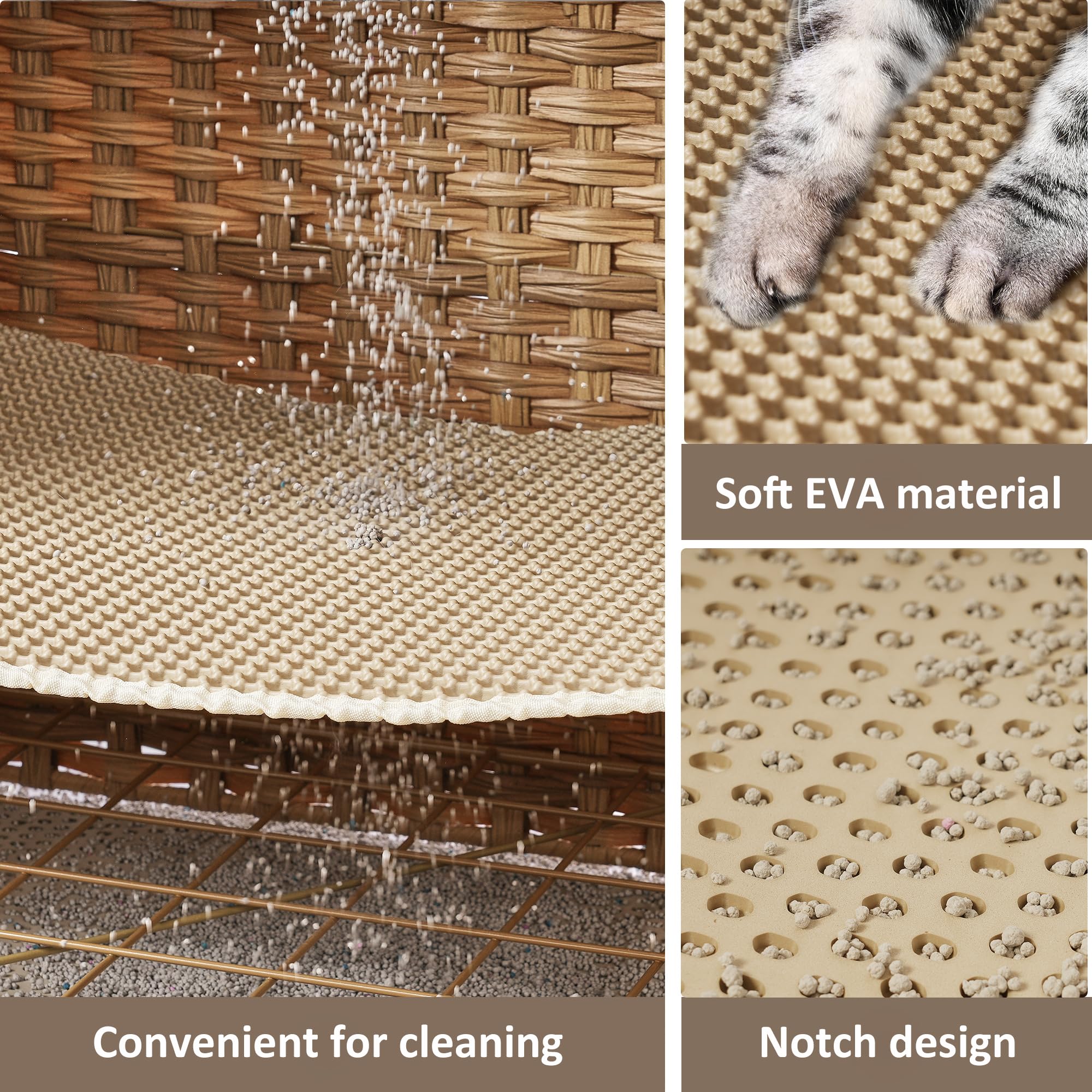Honiakaka dimensiones interiores 17.5 x 29.4 x 18.5 pulgadas para arenero